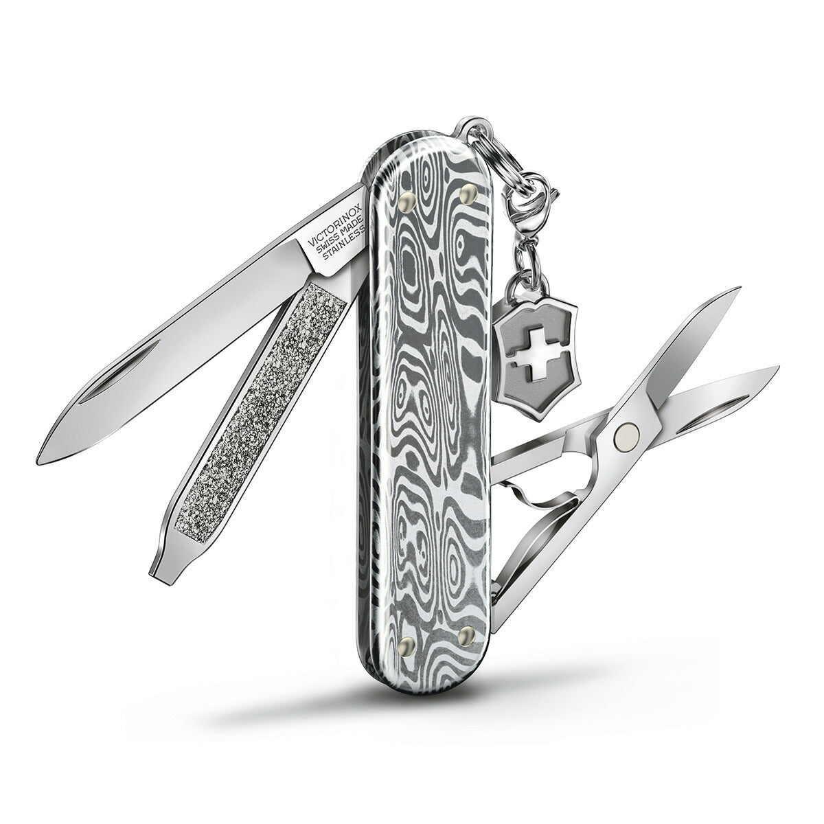 ビクトリノックス VICTORINOX クラシック SD ブリリアント ダマスカス ナイフ マルチツール サバイバルナイフ アウトドア キャンプ 0.6221.34【2025 新作】