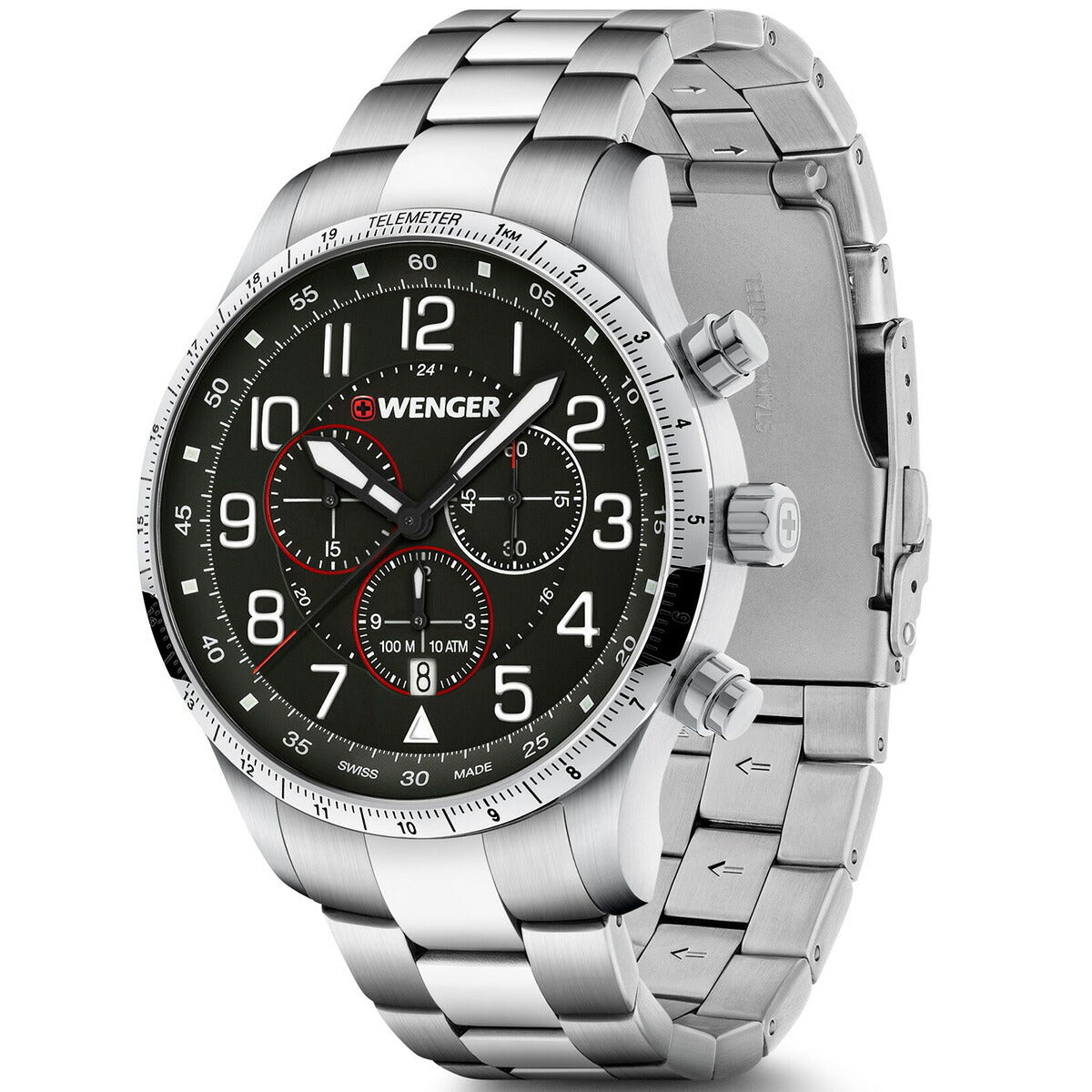 ウェンガー WENGER Attitude Chrono アティテュード クロノグラフ 腕時計 メンズ 01.1543.120