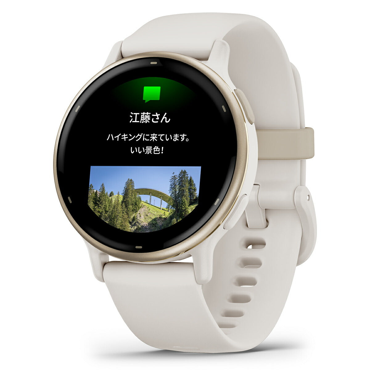 ガーミン GARMIN vivoactive 5 ヴィヴォアクティブ5 GPS スマートウォッチ ライフログ 010-02862-41 腕時計 メンズ レディース Ivory/Cream Gold