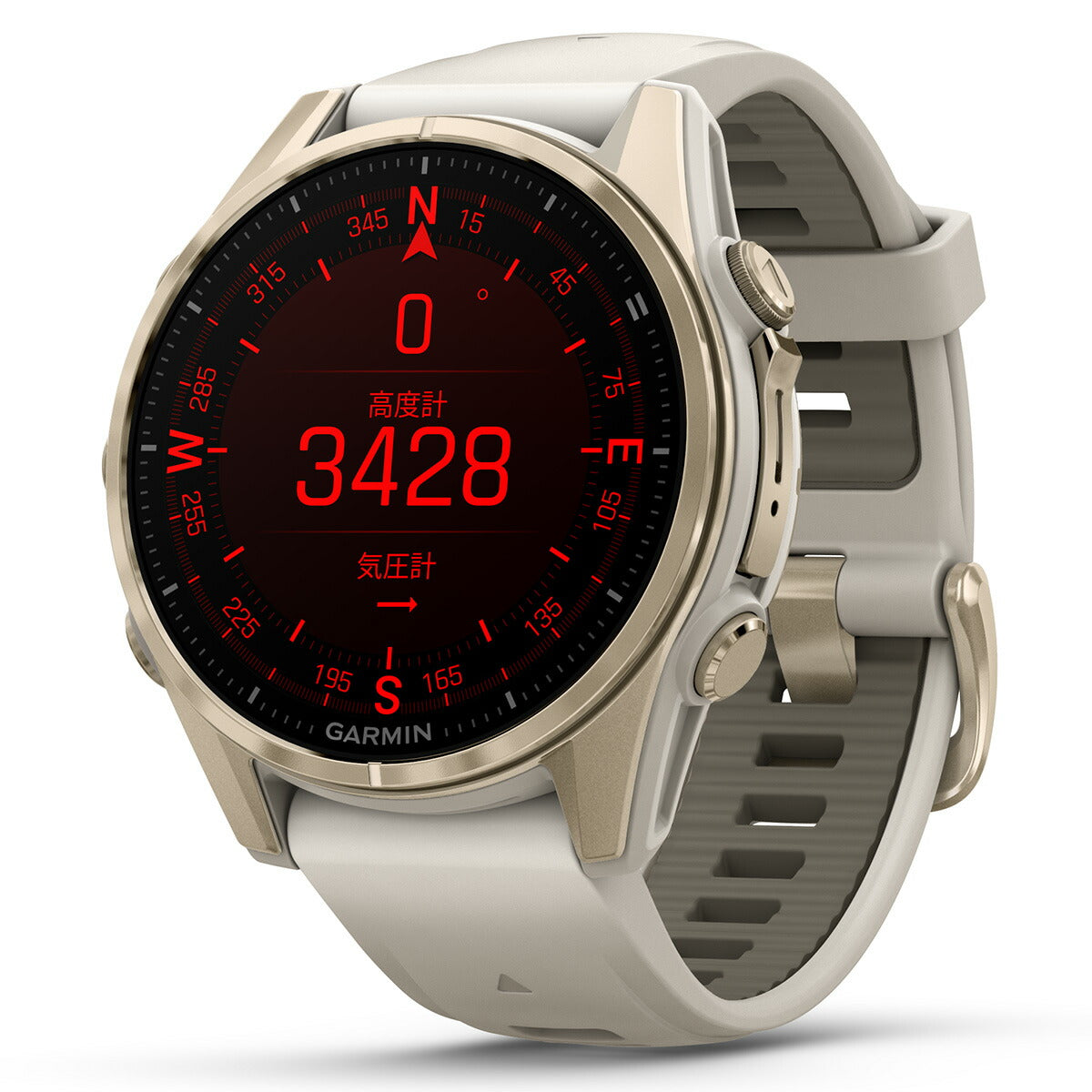 ガーミン GARMIN fenix 8 AMOLED 43mm フェニックス8 アモレッド 43ミリ GPS スマートウォッチ 腕時計 010-02903-16 Soft Gold / Fog Gray【2024 新作】