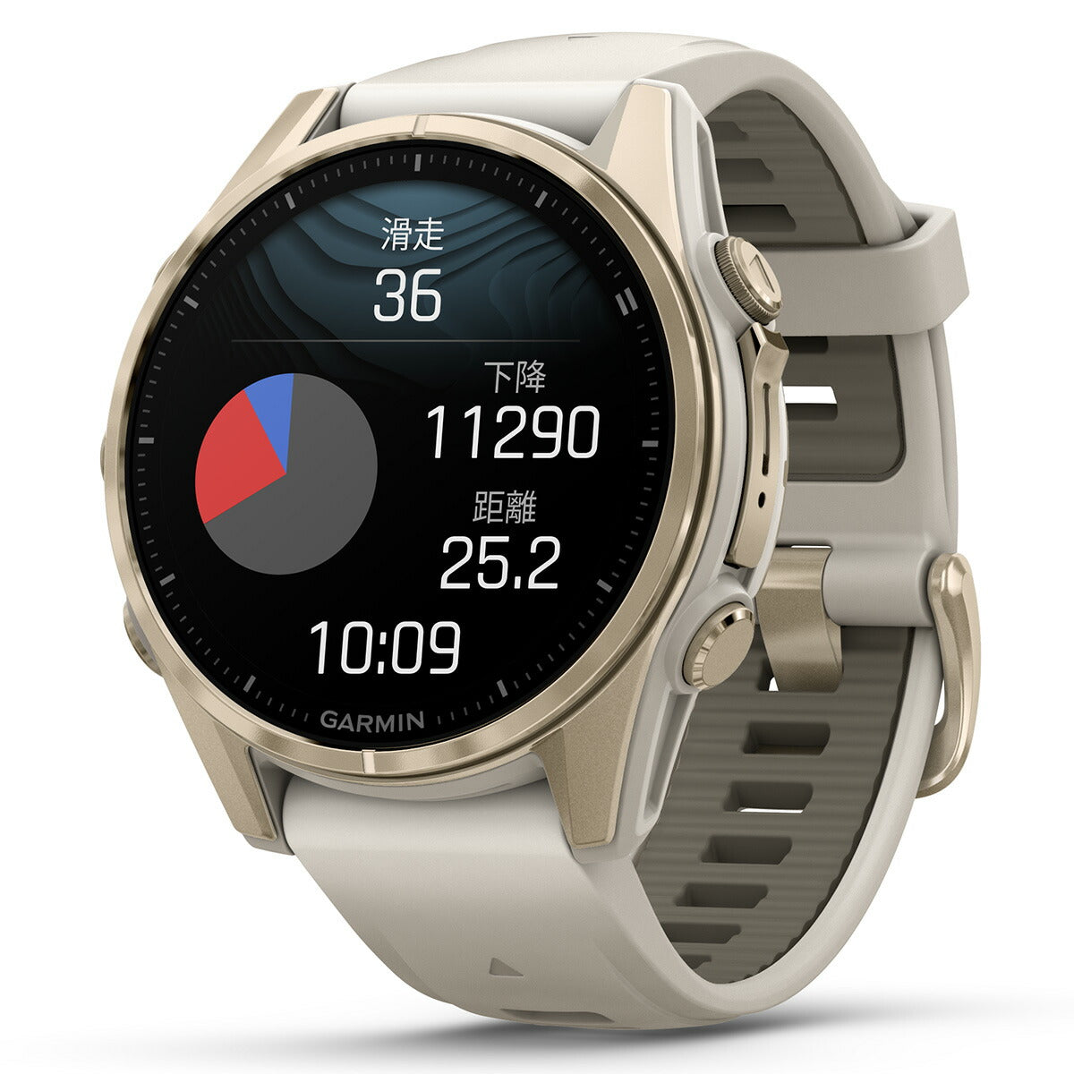 ガーミン GARMIN fenix 8 AMOLED 43mm フェニックス8 アモレッド 43ミリ GPS スマートウォッチ 腕時計 010-02903-16 Soft Gold / Fog Gray【2024 新作】