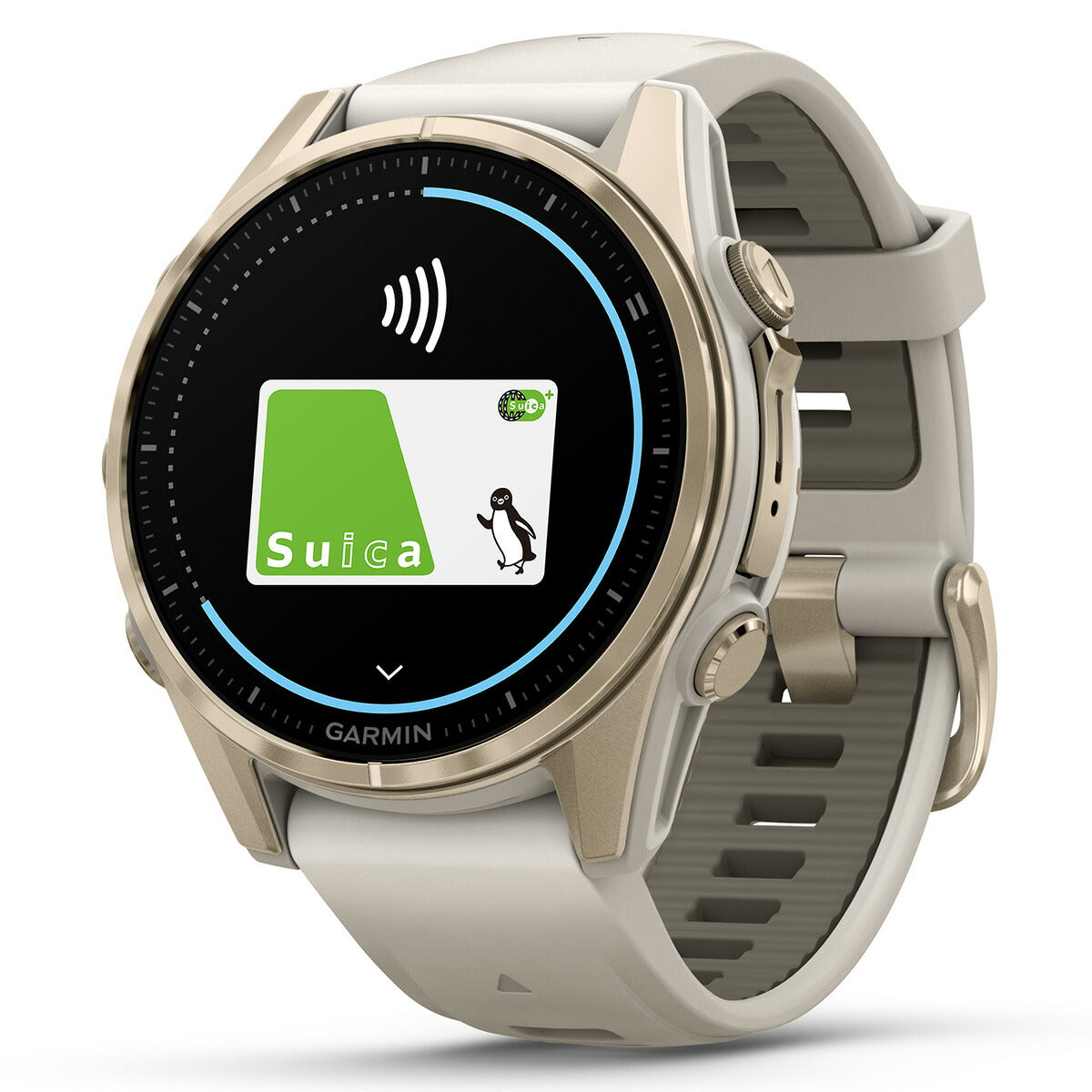 ガーミン GARMIN fenix 8 AMOLED 43mm フェニックス8 アモレッド 43ミリ GPS スマートウォッチ 腕時計 010-02903-16 Soft Gold / Fog Gray【2024 新作】
