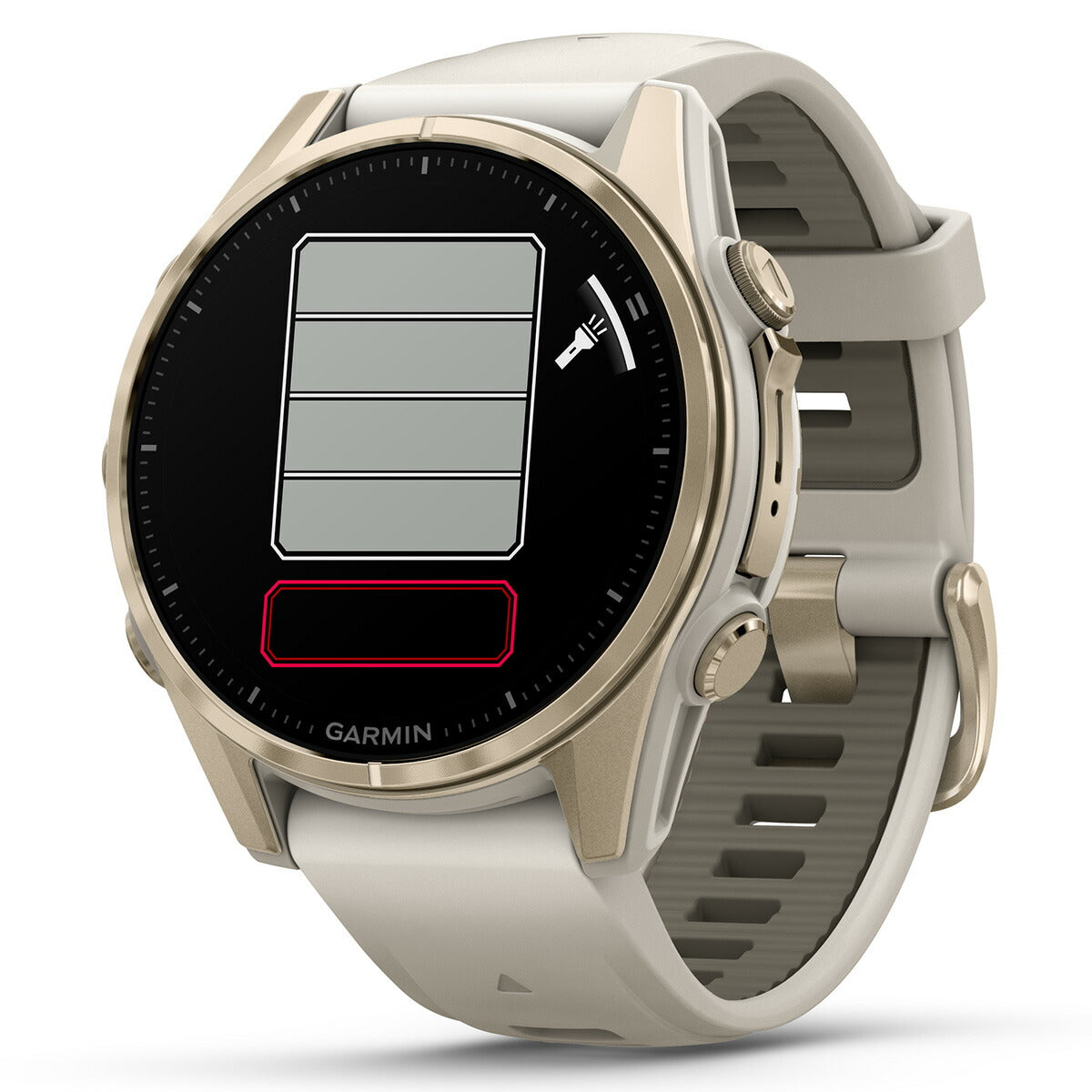 ガーミン GARMIN fenix 8 AMOLED 43mm フェニックス8 アモレッド 43ミリ GPS スマートウォッチ 腕時計 010-02903-16 Soft Gold / Fog Gray【2024 新作】