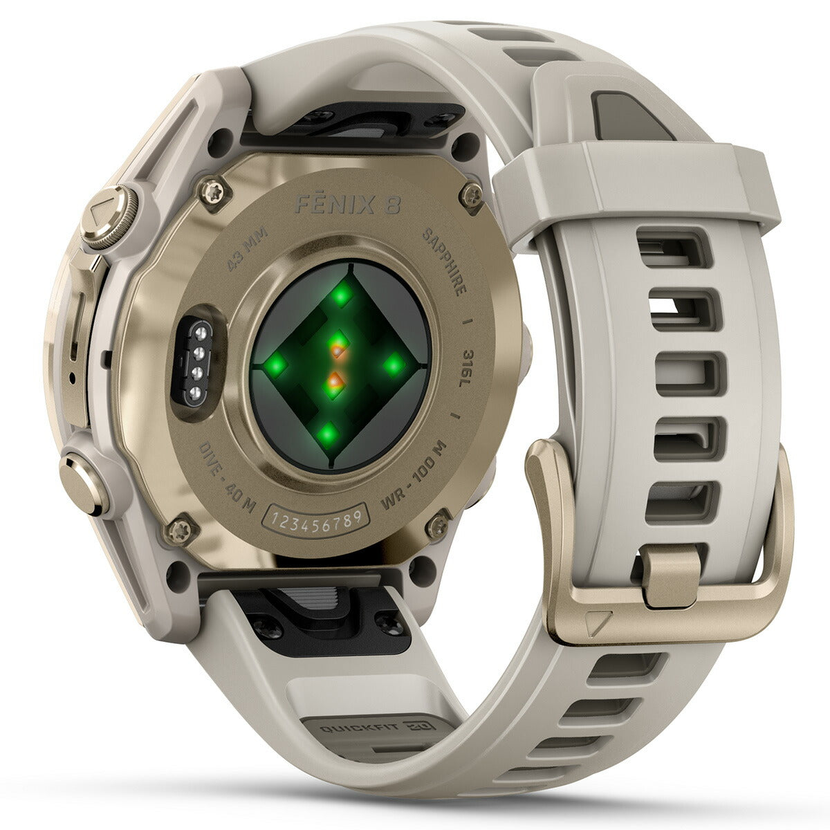 ガーミン GARMIN fenix 8 AMOLED 43mm フェニックス8 アモレッド 43ミリ GPS スマートウォッチ 腕時計 010-02903-16 Soft Gold / Fog Gray【2024 新作】