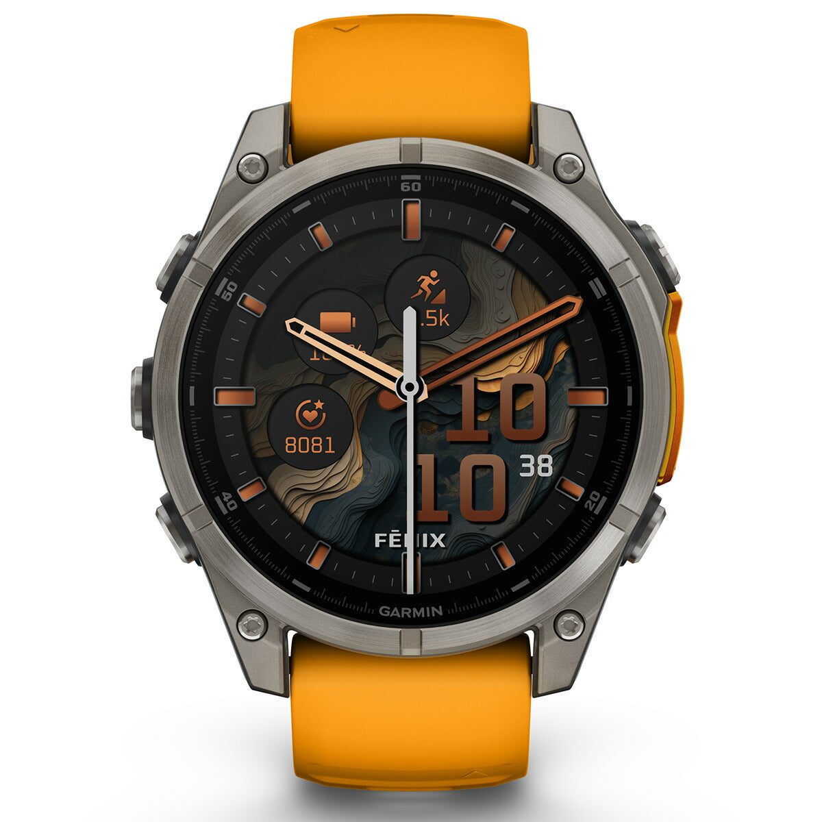 ガーミン GARMIN fenix 8 AMOLED 47mm フェニックス8 アモレッド 47ミリ GPS スマートウォッチ 腕時計 010-02904-17 Ti / Orange【2024 新作】