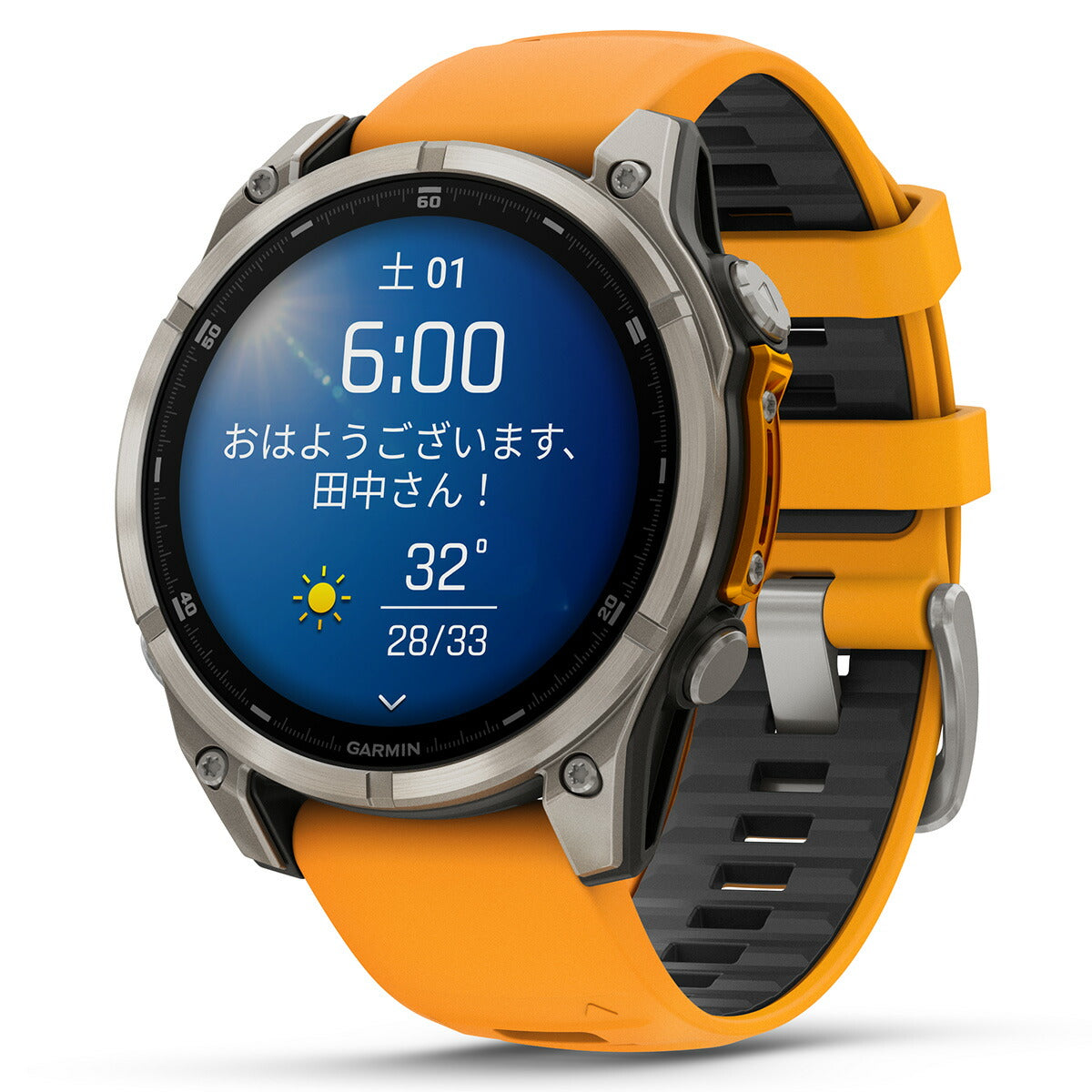 ガーミン GARMIN fenix 8 AMOLED 47mm フェニックス8 アモレッド 47ミリ GPS スマートウォッチ 腕時計 010-02904-17 Ti / Orange【2024 新作】