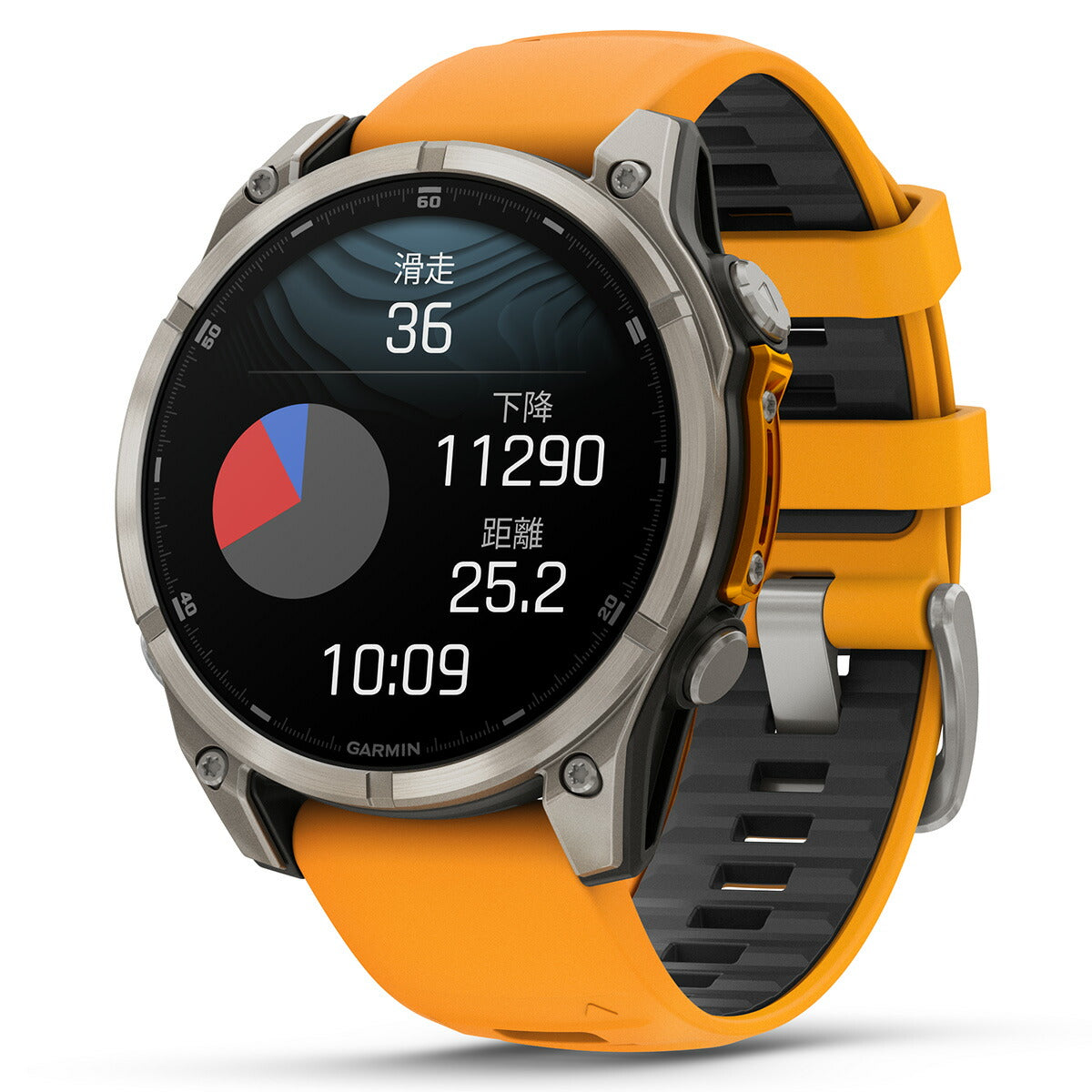 ガーミン GARMIN fenix 8 AMOLED 47mm フェニックス8 アモレッド 47ミリ GPS スマートウォッチ 腕時計 010-02904-17 Ti / Orange【2024 新作】