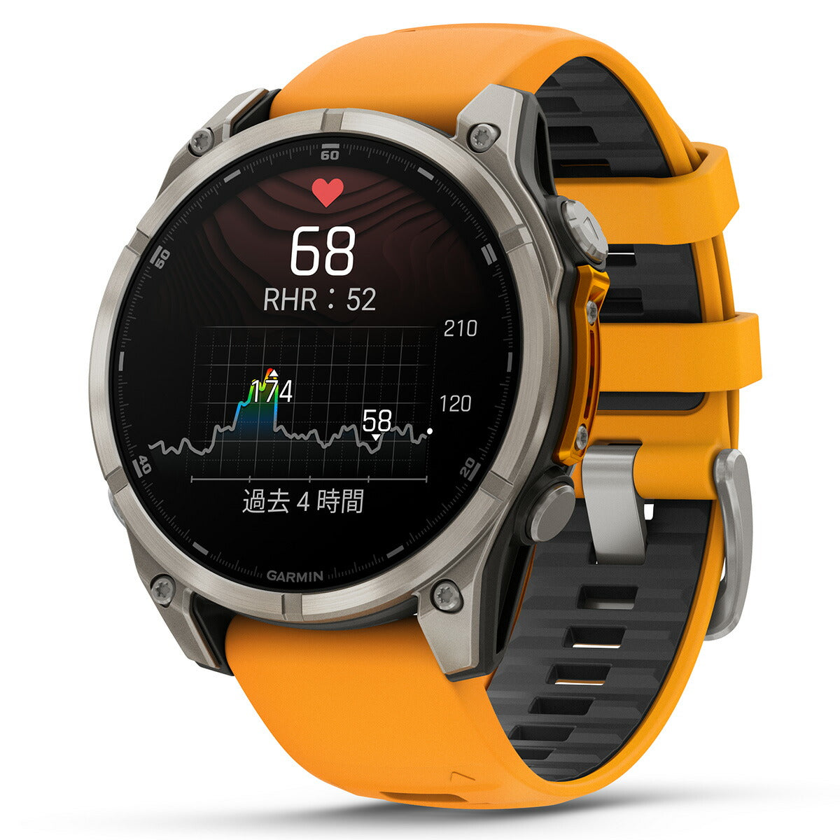 ガーミン GARMIN fenix 8 AMOLED 47mm フェニックス8 アモレッド 47ミリ GPS スマートウォッチ 腕時計 010-02904-17 Ti / Orange【2024 新作】