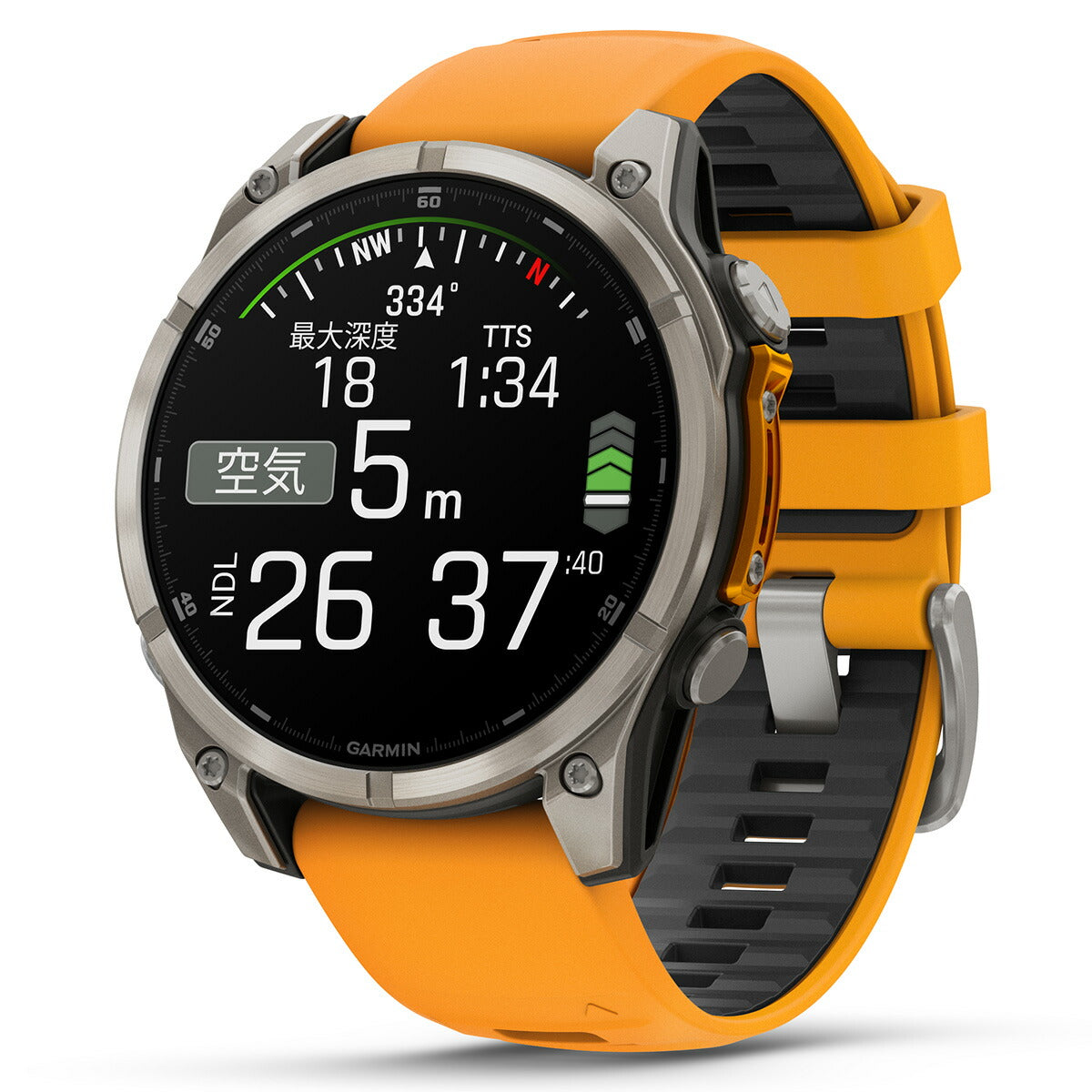 ガーミン GARMIN fenix 8 AMOLED 47mm フェニックス8 アモレッド 47ミリ GPS スマートウォッチ 腕時計 010-02904-17 Ti / Orange【2024 新作】