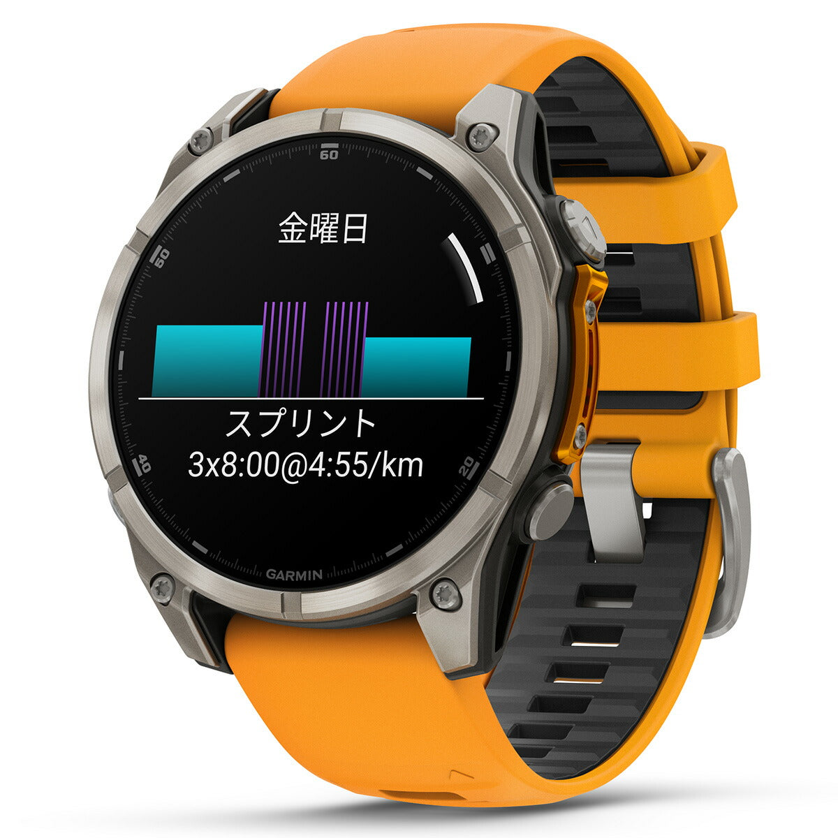 ガーミン GARMIN fenix 8 AMOLED 47mm フェニックス8 アモレッド 47ミリ GPS スマートウォッチ 腕時計 010-02904-17 Ti / Orange【2024 新作】