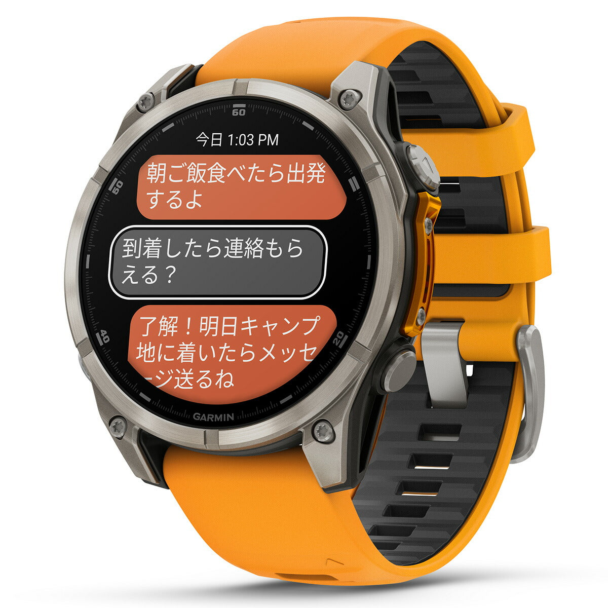 ガーミン GARMIN fenix 8 AMOLED 47mm フェニックス8 アモレッド 47ミリ GPS スマートウォッチ 腕時計 010-02904-17 Ti / Orange【2024 新作】