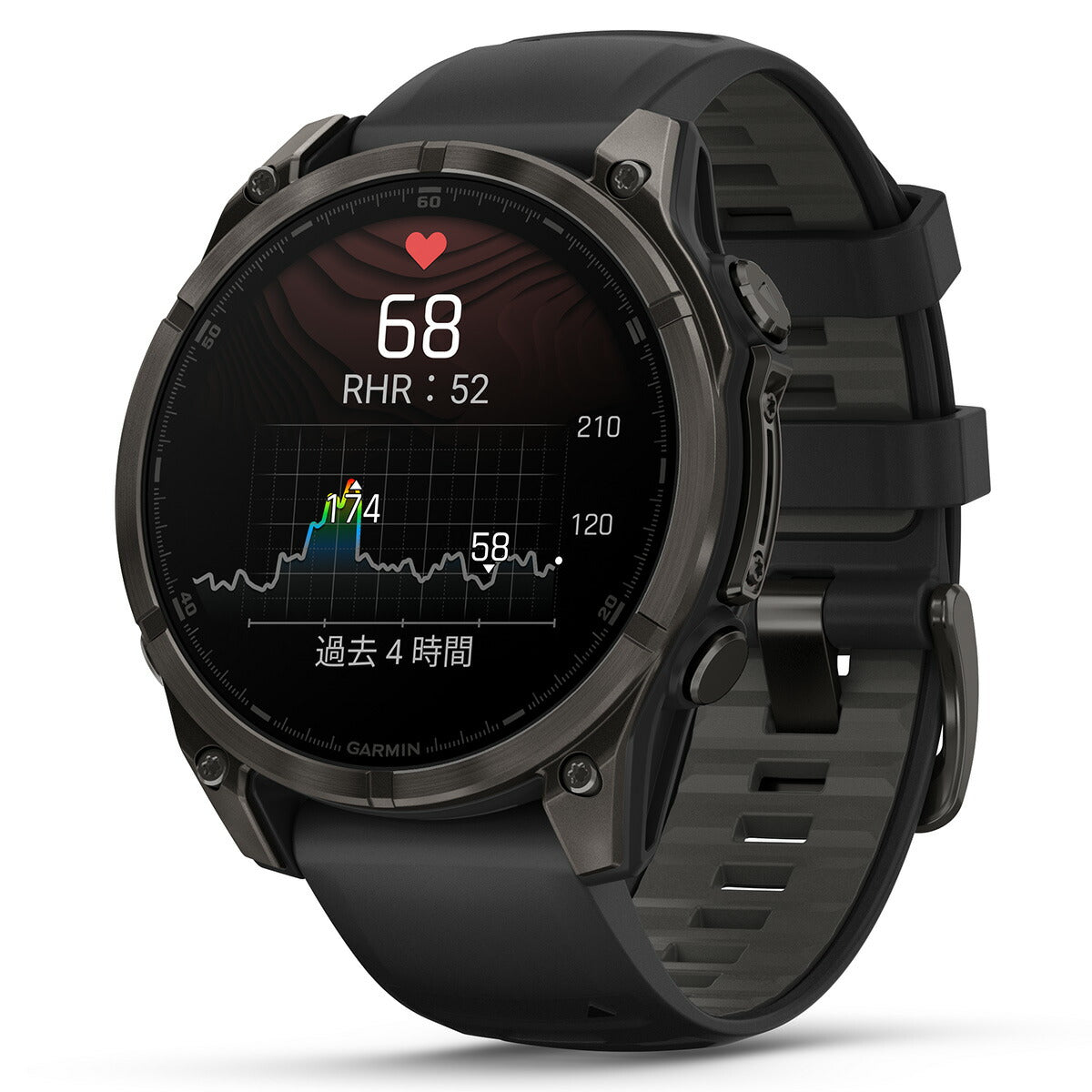 ガーミン GARMIN fenix 8 AMOLED 47mm フェニックス8 アモレッド 47ミリ GPS スマートウォッチ 腕時計 010-02904-27 Ti Carbon Gray DLC / Black【2024 新作】