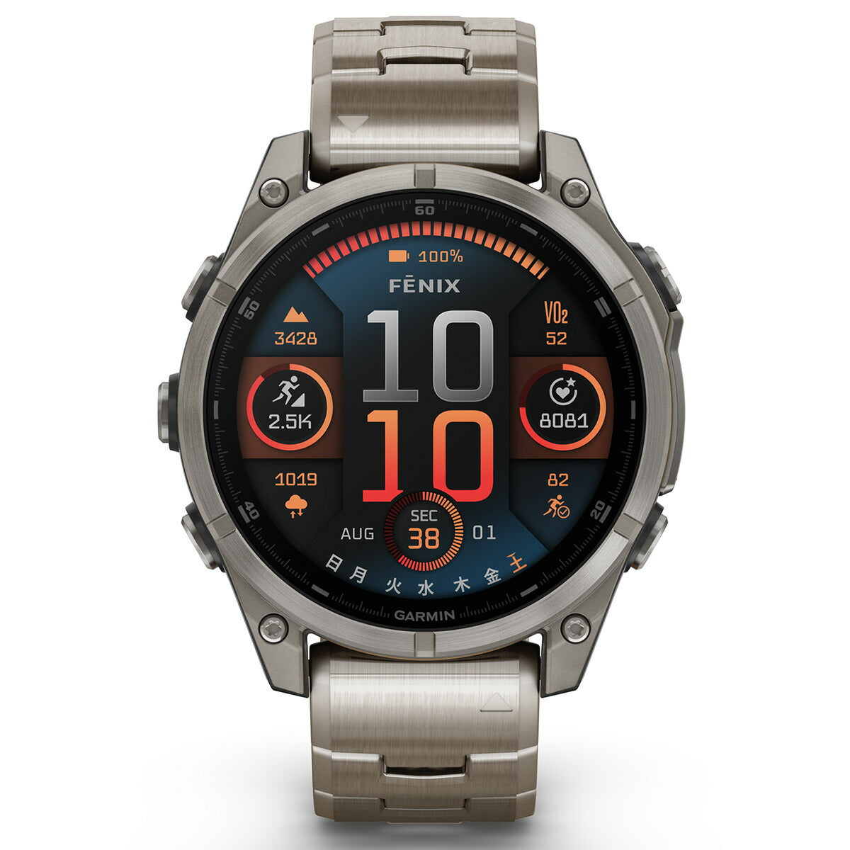 ガーミン GARMIN fenix 8 AMOLED 47mm フェニックス8 アモレッド 47ミリ GPS スマートウォッチ 腕時計 010-02904-47 Ti / MatalBand【2024 新作】