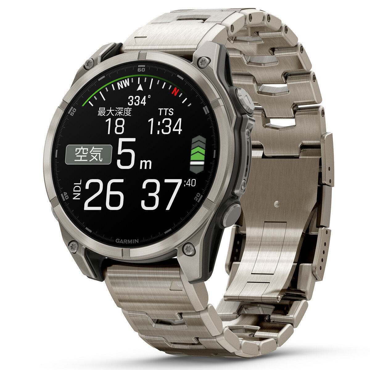 ガーミン GARMIN fenix 8 AMOLED 47mm フェニックス8 アモレッド 47ミリ GPS スマートウォッチ 腕時計 010-02904-47 Ti / MatalBand【2024 新作】