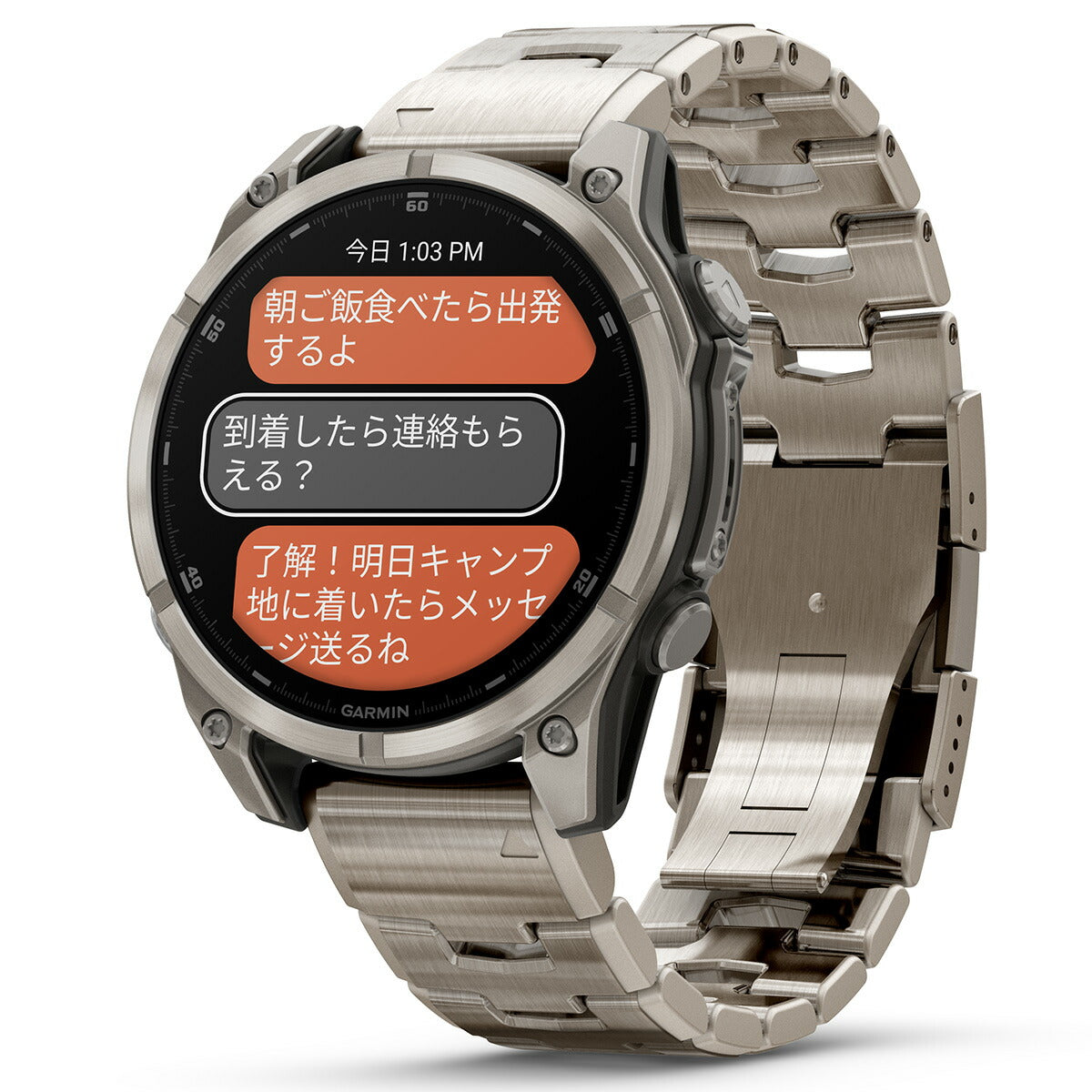 ガーミン GARMIN fenix 8 AMOLED 47mm フェニックス8 アモレッド 47ミリ GPS スマートウォッチ 腕時計 010-02904-47 Ti / MatalBand【2024 新作】