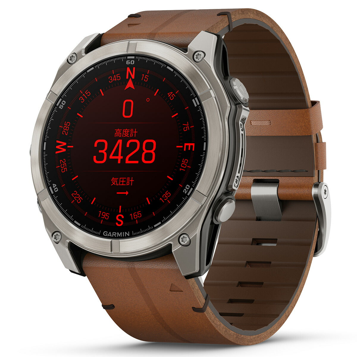 ガーミン GARMIN fenix 8 AMOLED 51mm フェニックス8 アモレッド 51ミリ GPS スマートウォッチ 腕時計 010-02905-81 Ti / Leather Band【2024 新作】