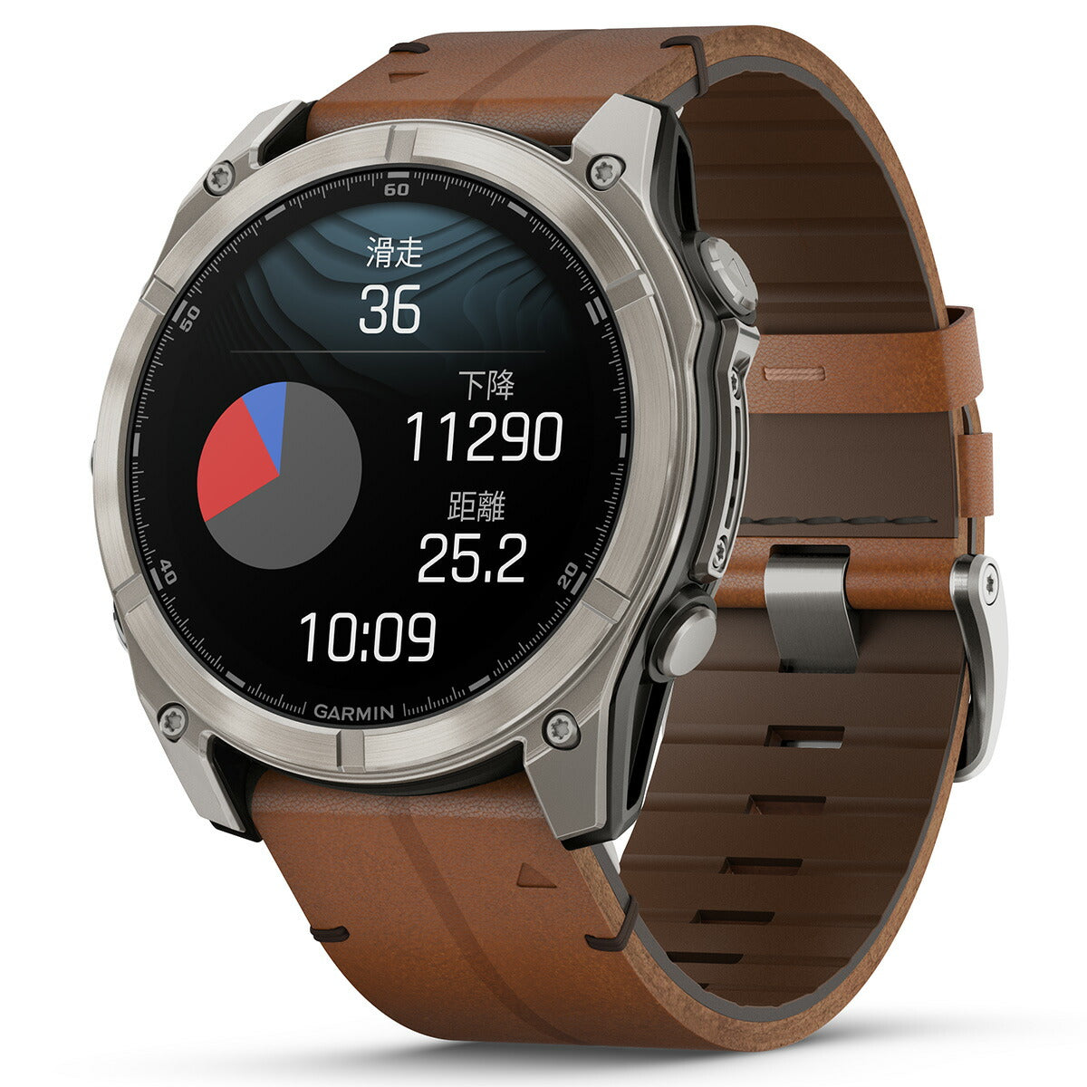 ガーミン GARMIN fenix 8 AMOLED 51mm フェニックス8 アモレッド 51ミリ GPS スマートウォッチ 腕時計 010-02905-81 Ti / Leather Band【2024 新作】