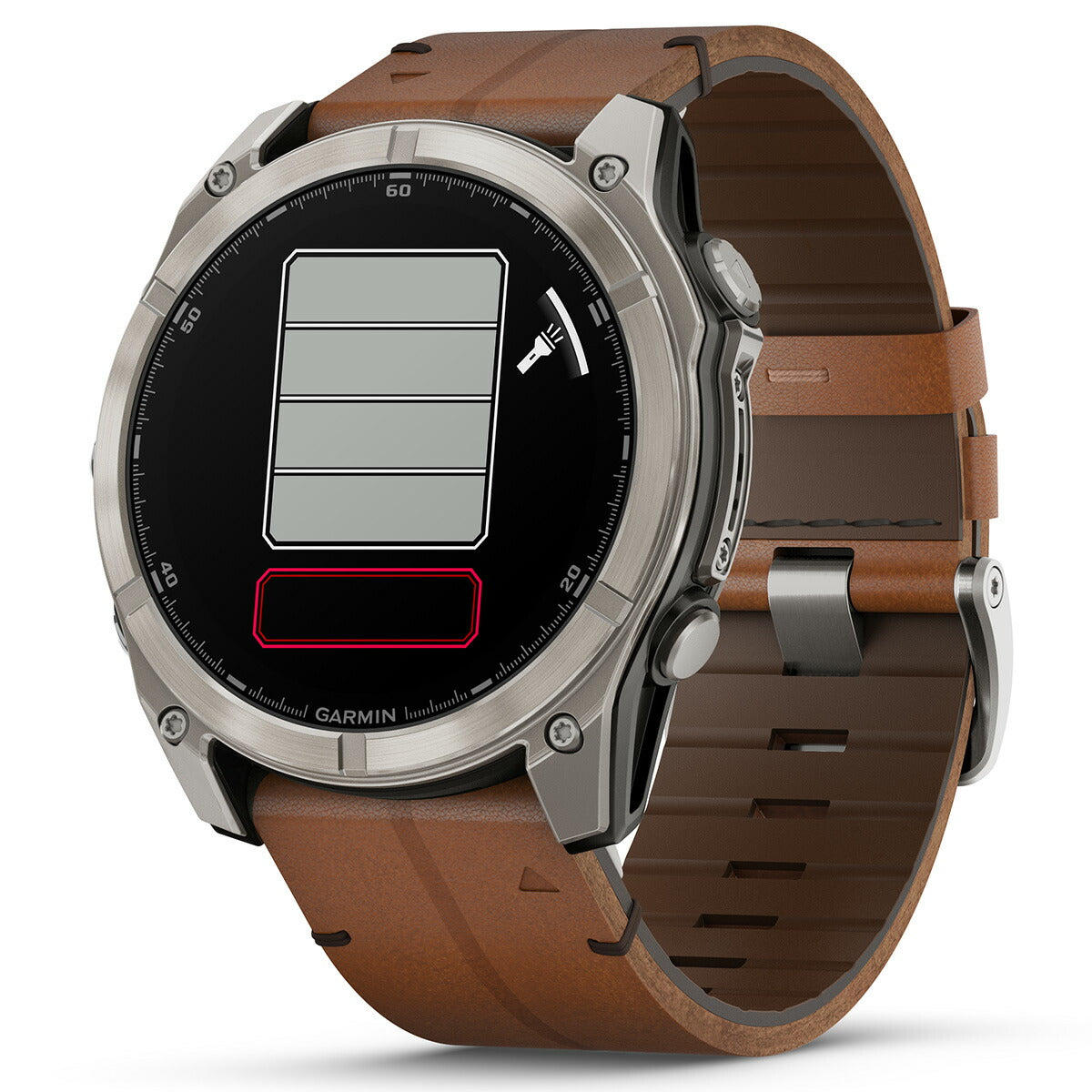 ガーミン GARMIN fenix 8 AMOLED 51mm フェニックス8 アモレッド 51ミリ GPS スマートウォッチ 腕時計 010-02905-81 Ti / Leather Band【2024 新作】