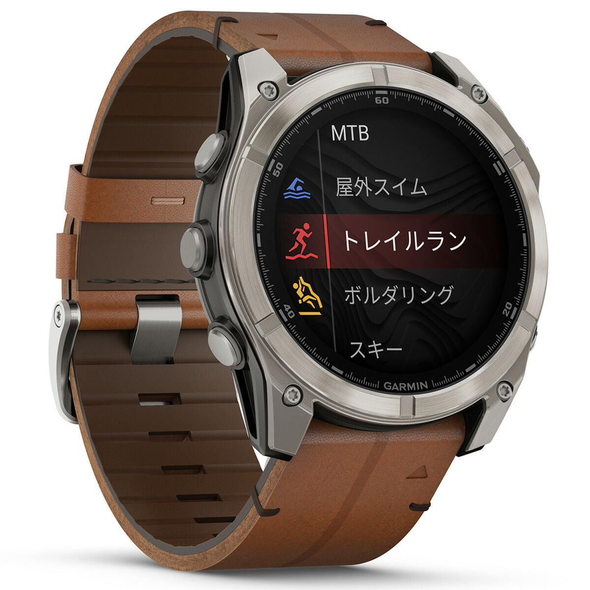 ガーミン GARMIN fenix 8 AMOLED 51mm フェニックス8 アモレッド 51ミリ GPS スマートウォッチ 腕時計 010-02905-81 Ti / Leather Band【2024 新作】