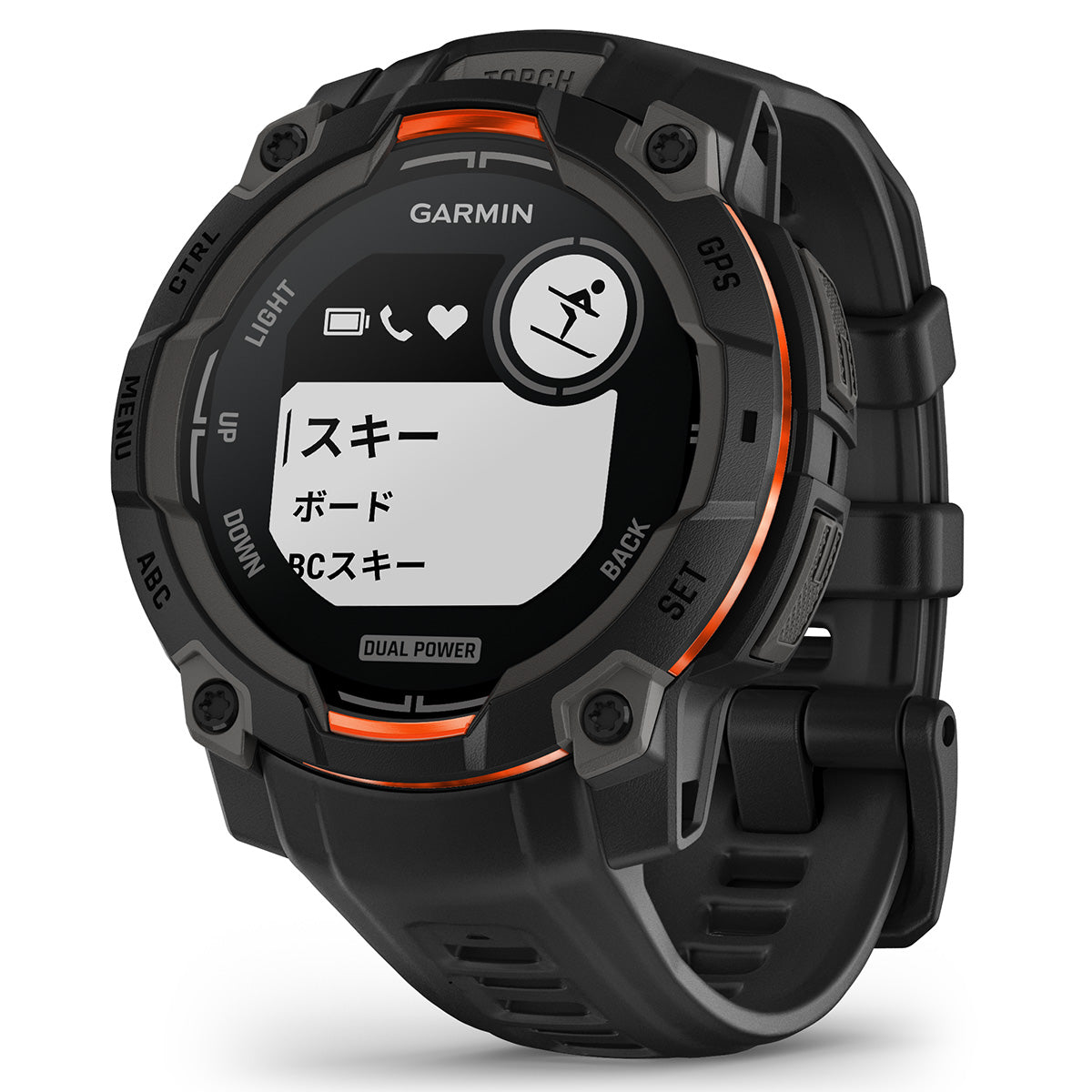 ガーミン GARMIN Instinct 3 Dual Power 45mm インスティンクト3 デュアルパワー 45ミリ GPS スマートウォッチ アウトドア 腕時計 010-02934-30 Black【2025 新作】