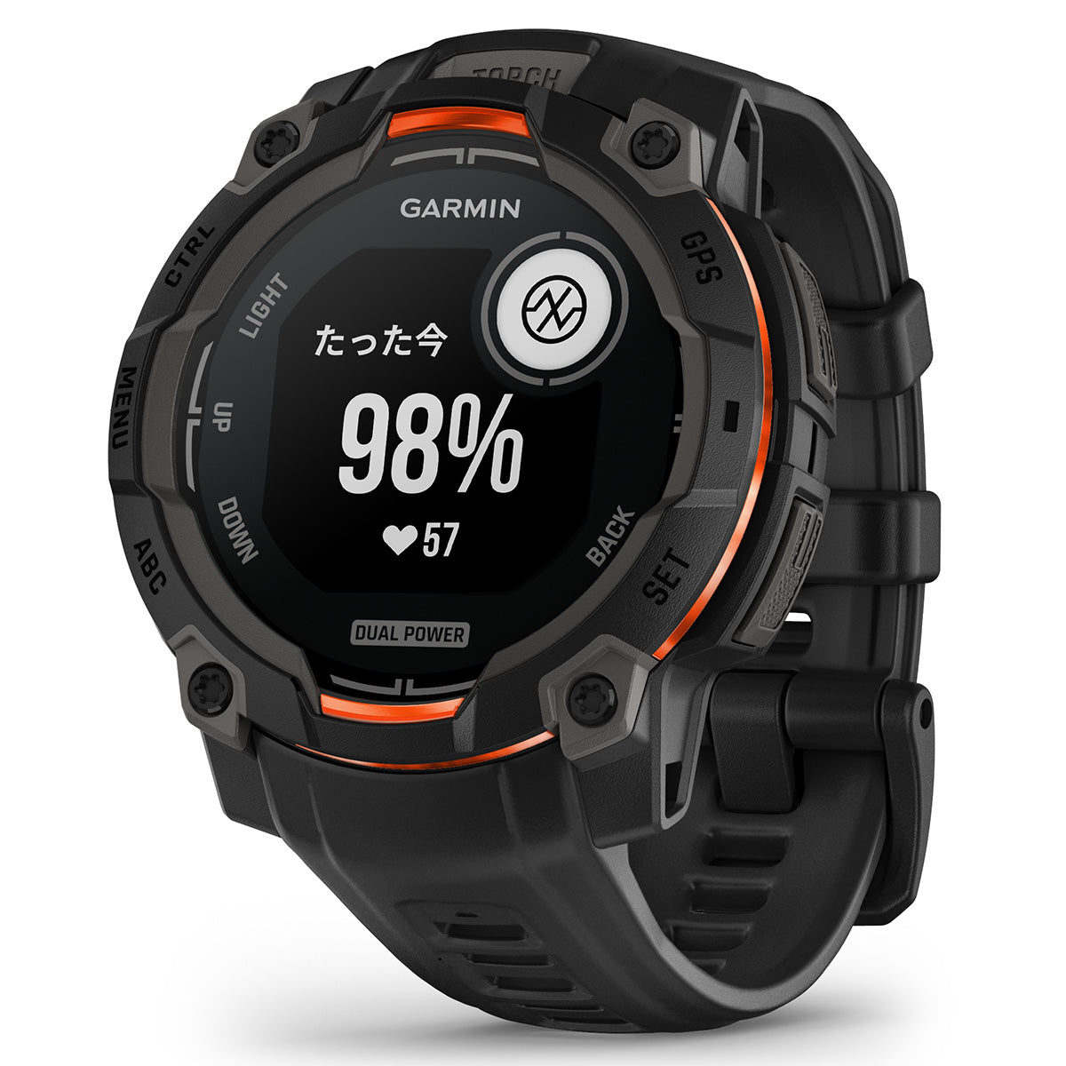 ガーミン GARMIN Instinct 3 Dual Power 45mm インスティンクト3 デュアルパワー 45ミリ GPS スマートウォッチ アウトドア 腕時計 010-02934-30 Black【2025 新作】