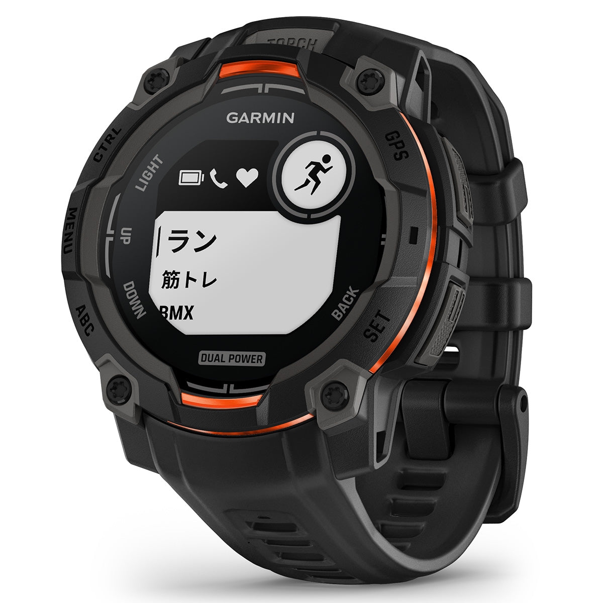 ガーミン GARMIN Instinct 3 Dual Power 45mm インスティンクト3 デュアルパワー 45ミリ GPS スマートウォッチ アウトドア 腕時計 010-02934-30 Black【2025 新作】