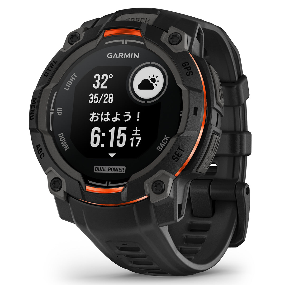 ガーミン GARMIN Instinct 3 Dual Power 45mm インスティンクト3 デュアルパワー 45ミリ GPS スマートウォッチ アウトドア 腕時計 010-02934-30 Black【2025 新作】