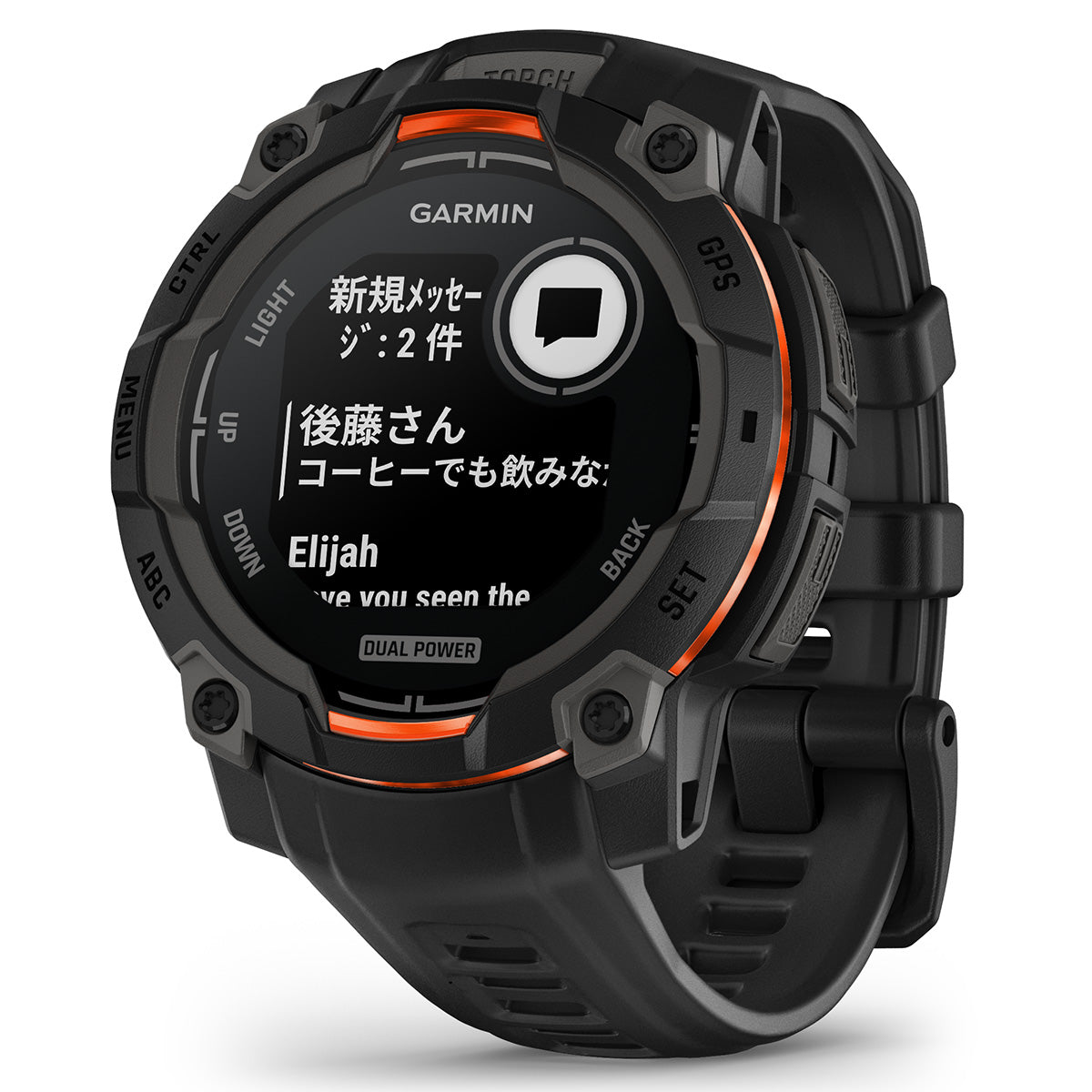 ガーミン GARMIN Instinct 3 Dual Power 45mm インスティンクト3 デュアルパワー 45ミリ GPS スマートウォッチ アウトドア 腕時計 010-02934-30 Black【2025 新作】
