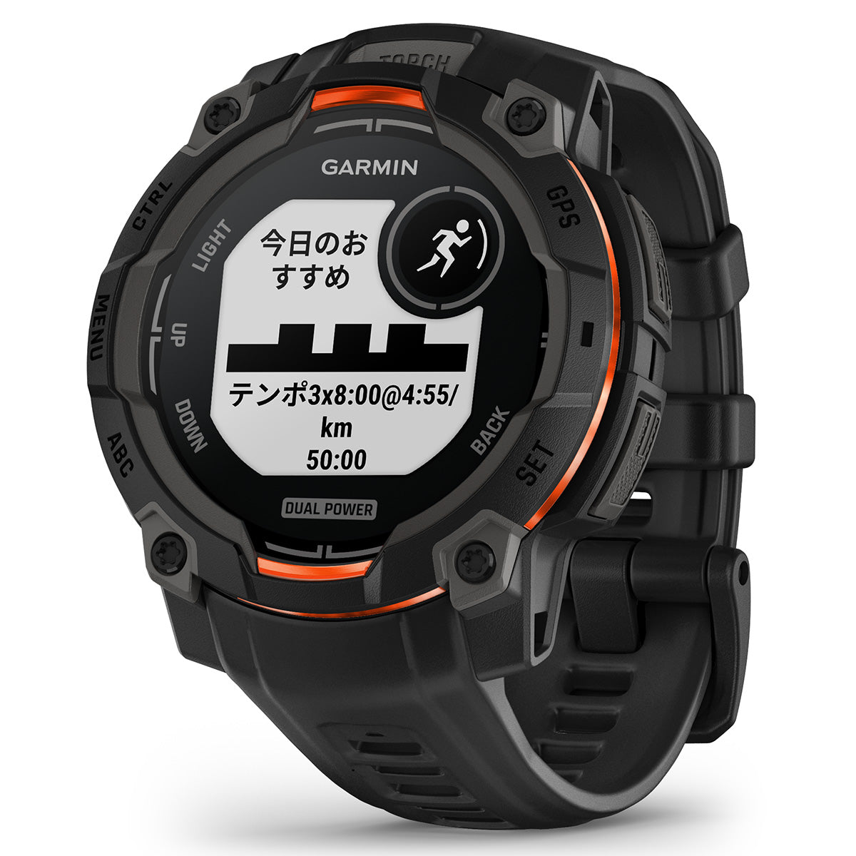 ガーミン GARMIN Instinct 3 Dual Power 45mm インスティンクト3 デュアルパワー 45ミリ GPS スマートウォッチ アウトドア 腕時計 010-02934-30 Black【2025 新作】