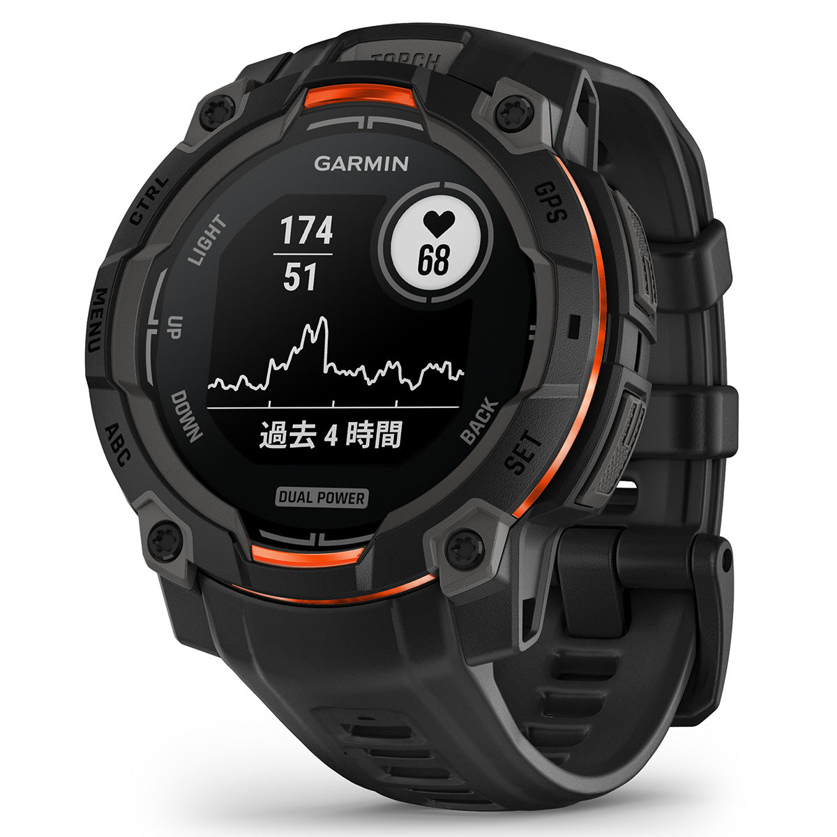 ガーミン GARMIN Instinct 3 Dual Power 45mm インスティンクト3 デュアルパワー 45ミリ GPS スマートウォッチ アウトドア 腕時計 010-02934-30 Black【2025 新作】