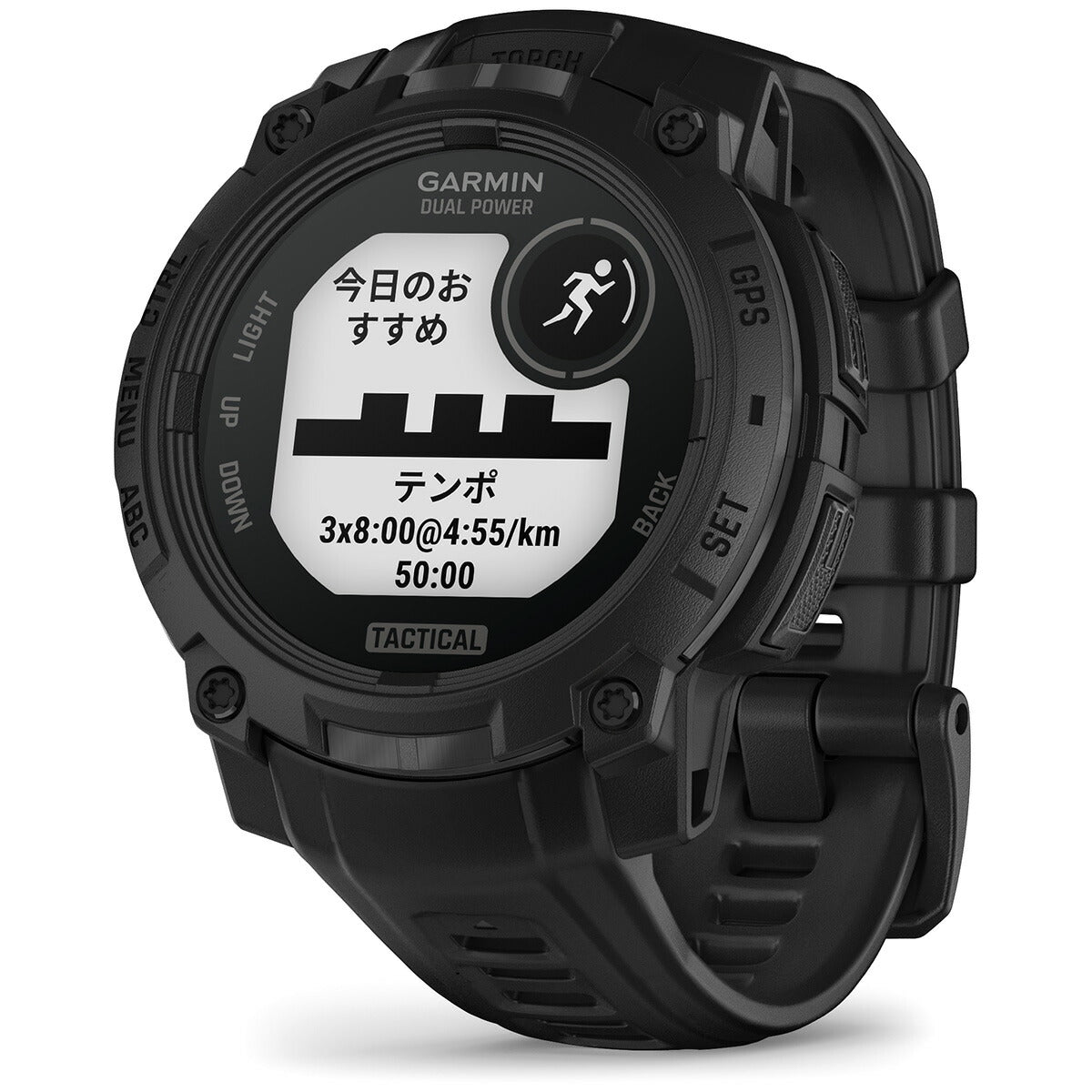 ガーミン GARMIN Instinct 3 Tactical Dual Power 45mm インスティンクト3 タクティカル デュアルパワー GPS スマートウォッチ アウトドア 腕時計 010-02934-80 Black【2025 新作】