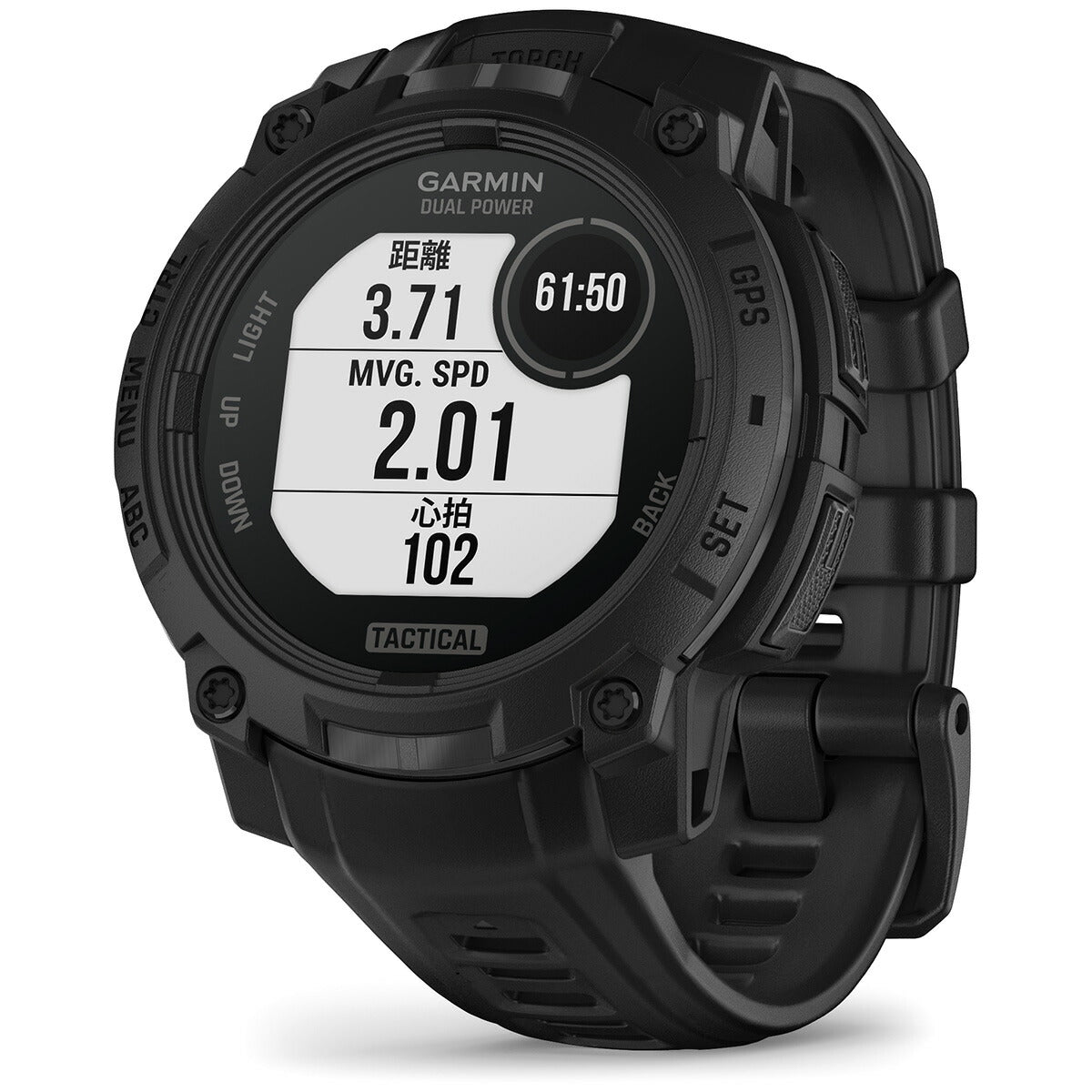 ガーミン GARMIN Instinct 3 Tactical Dual Power 45mm インスティンクト3 タクティカル デュアルパワー GPS スマートウォッチ アウトドア 腕時計 010-02934-80 Black【2025 新作】