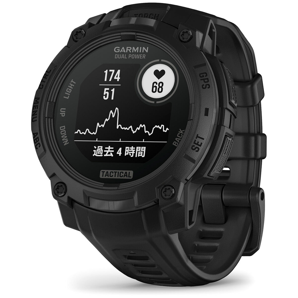 ガーミン GARMIN Instinct 3 Tactical Dual Power 45mm インスティンクト3 タクティカル デュアルパワー GPS スマートウォッチ アウトドア 腕時計 010-02934-80 Black【2025 新作】