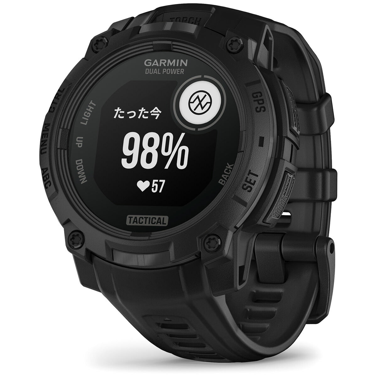ガーミン GARMIN Instinct 3 Tactical Dual Power 45mm インスティンクト3 タクティカル デュアルパワー GPS スマートウォッチ アウトドア 腕時計 010-02934-80 Black【2025 新作】