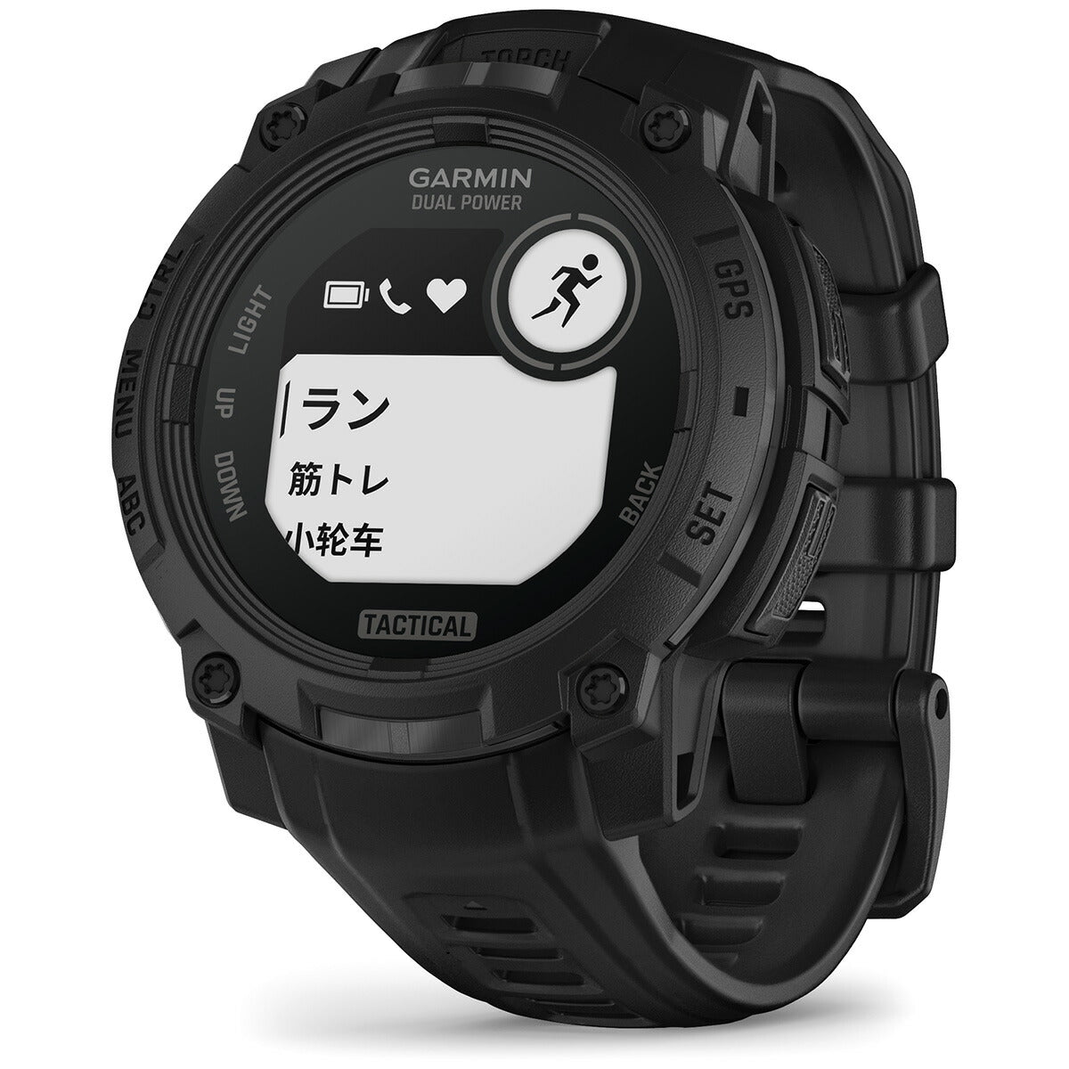 ガーミン GARMIN Instinct 3 Tactical Dual Power 45mm インスティンクト3 タクティカル デュアルパワー GPS スマートウォッチ アウトドア 腕時計 010-02934-80 Black【2025 新作】