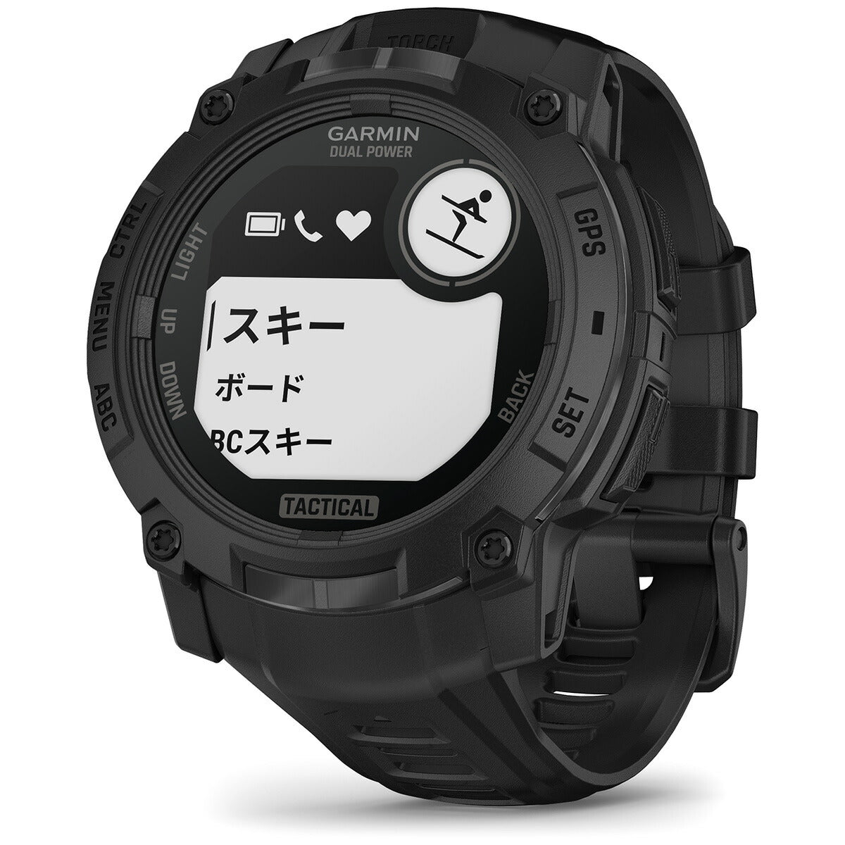 ガーミン GARMIN Instinct 3 Tactical Dual Power 50mm インスティンクト3 タクティカル デュアルパワー GPS スマートウォッチ アウトドア 腕時計 010-02935-80 Black【2025 新作】