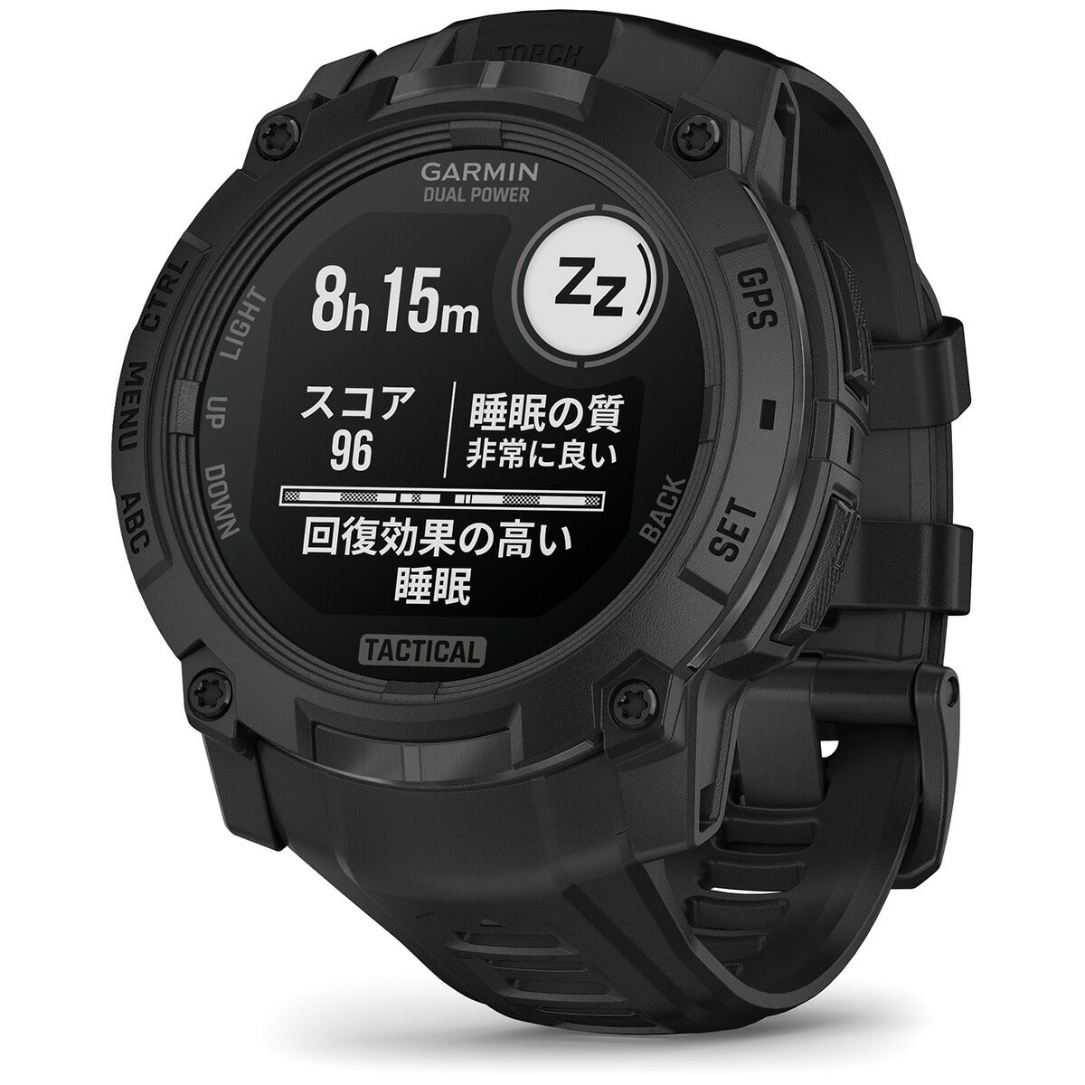 ガーミン GARMIN Instinct 3 Tactical Dual Power 50mm インスティンクト3 タクティカル デュアルパワー GPS スマートウォッチ アウトドア 腕時計 010-02935-80 Black【2025 新作】