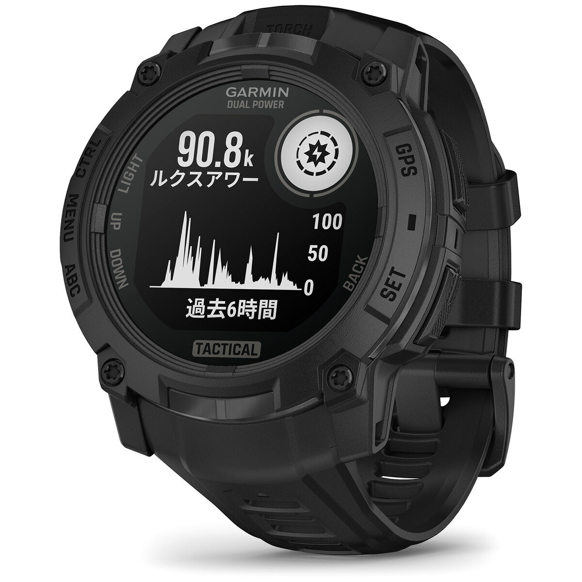 ガーミン GARMIN Instinct 3 Tactical Dual Power 50mm インスティンクト3 タクティカル デュアルパワー GPS スマートウォッチ アウトドア 腕時計 010-02935-80 Black【2025 新作】