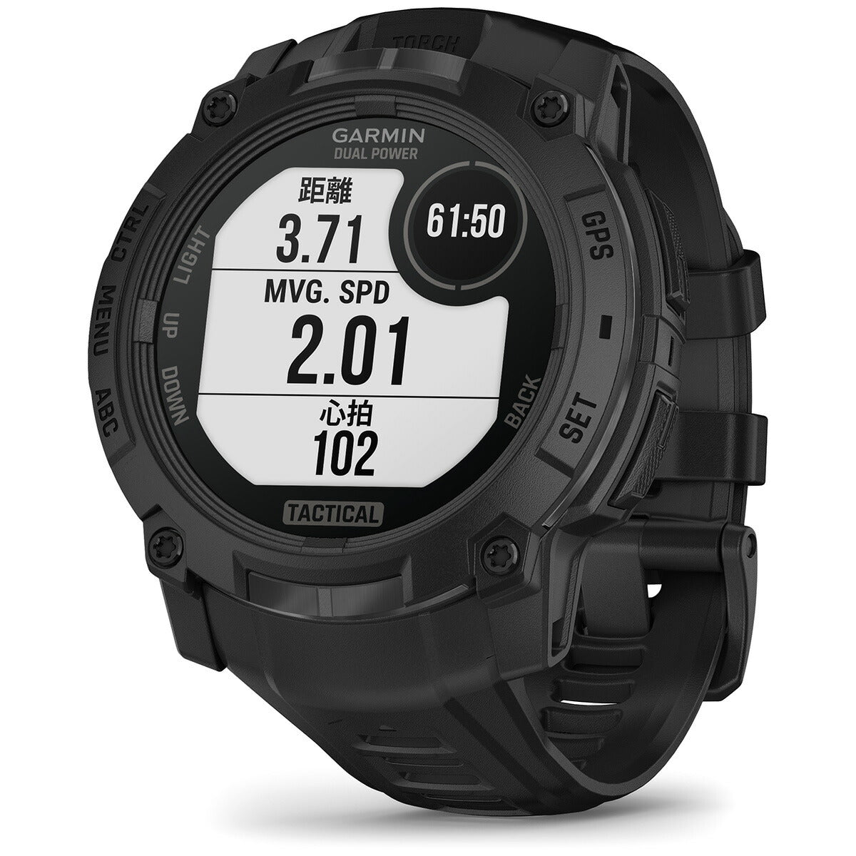 ガーミン GARMIN Instinct 3 Tactical Dual Power 50mm インスティンクト3 タクティカル デュアルパワー GPS スマートウォッチ アウトドア 腕時計 010-02935-80 Black【2025 新作】