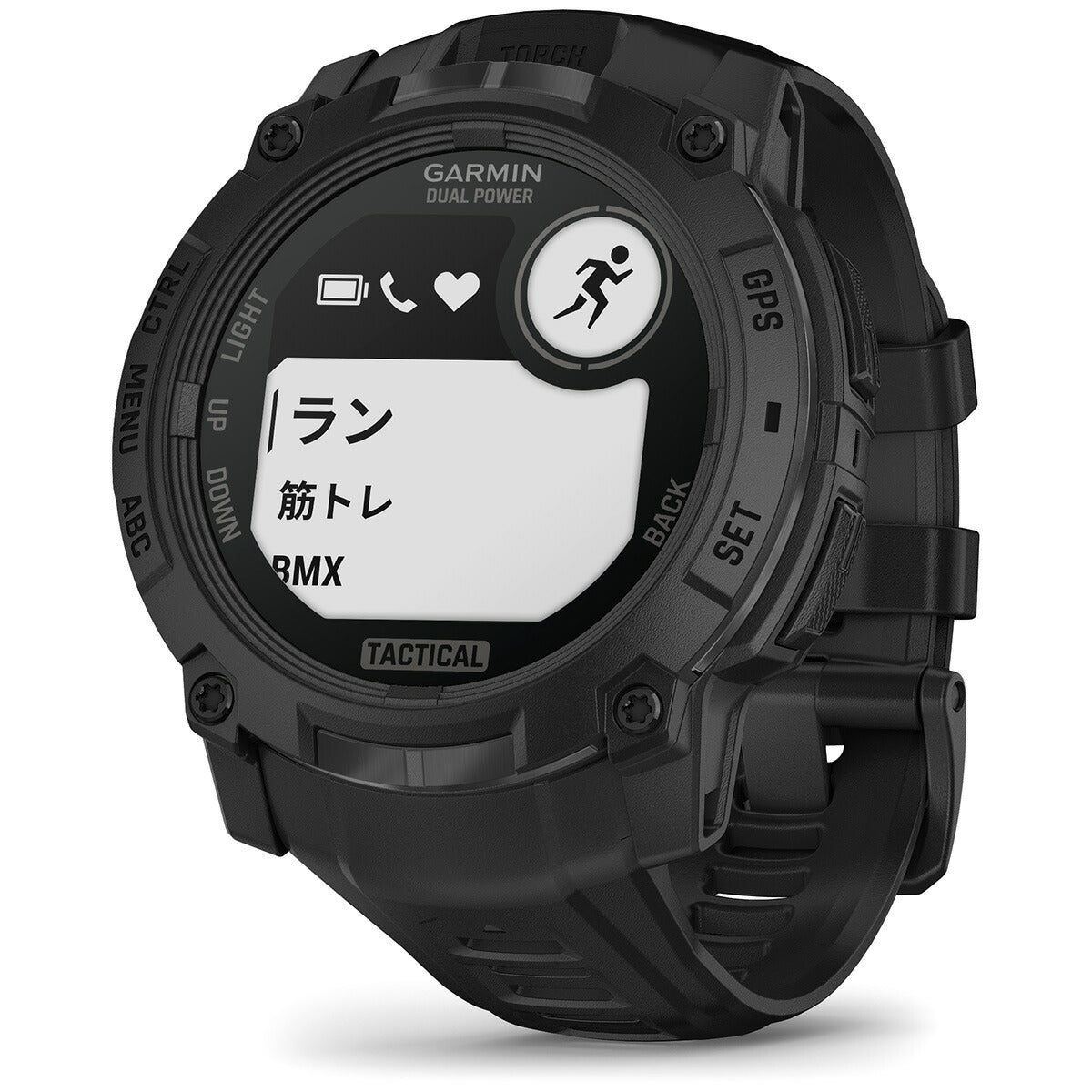 ガーミン GARMIN Instinct 3 Tactical Dual Power 50mm インスティンクト3 タクティカル デュアルパワー GPS スマートウォッチ アウトドア 腕時計 010-02935-80 Black【2025 新作】