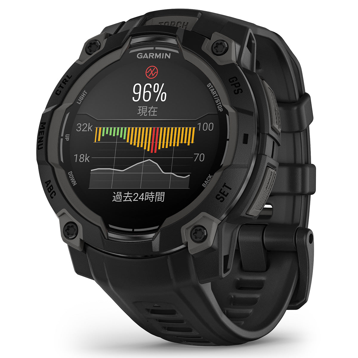 ガーミン GARMIN Instinct 3 AMOLED 45mm インスティンクト3 アモレッド 45ミリ GPS スマートウォッチ アウトドア 腕時計 010-02936-30 Black【2025 新作】