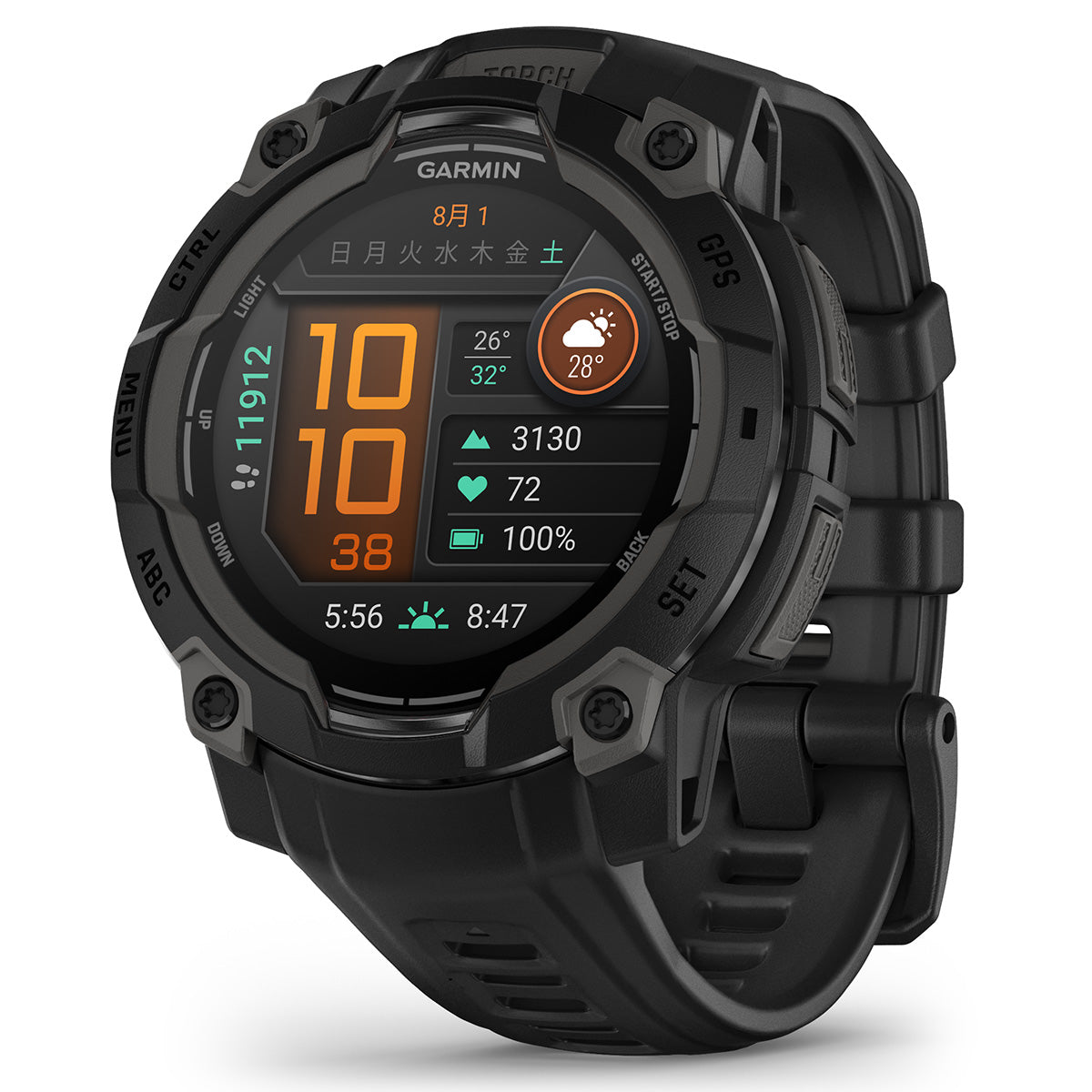 ガーミン GARMIN Instinct 3 AMOLED 45mm インスティンクト3 アモレッド 45ミリ GPS スマートウォッチ アウトドア 腕時計 010-02936-30 Black【2025 新作】