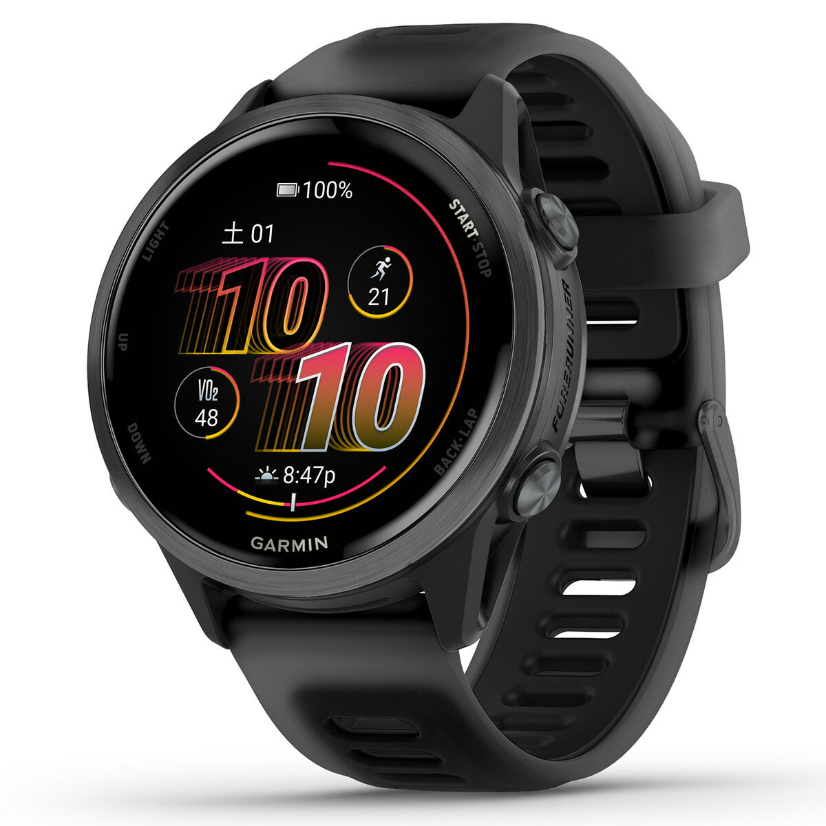 ガーミン GARMIN Forerunner 570 42mm フォアランナー 570 42mm GPS ランニング スマートウォッチ 010-02970-30 腕時計 メンズ レディース Black【2025 新作】