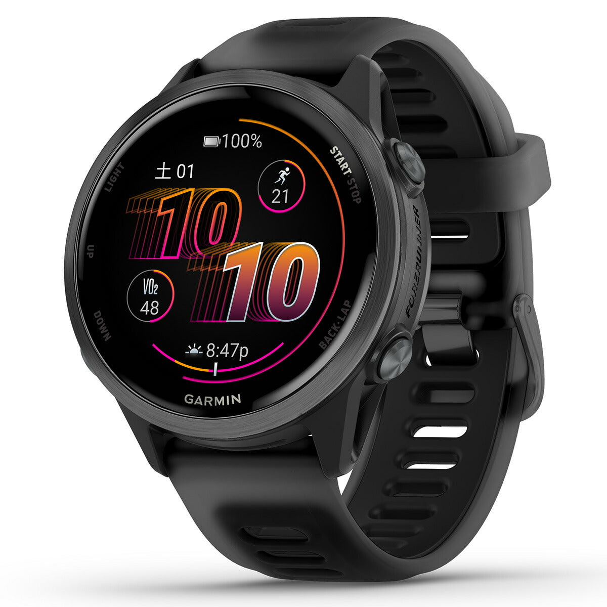 ガーミン GARMIN Forerunner 570 42mm フォアランナー 570 42mm GPS ランニング スマートウォッチ 010-02970-30 腕時計 メンズ レディース Black【2025 新作】