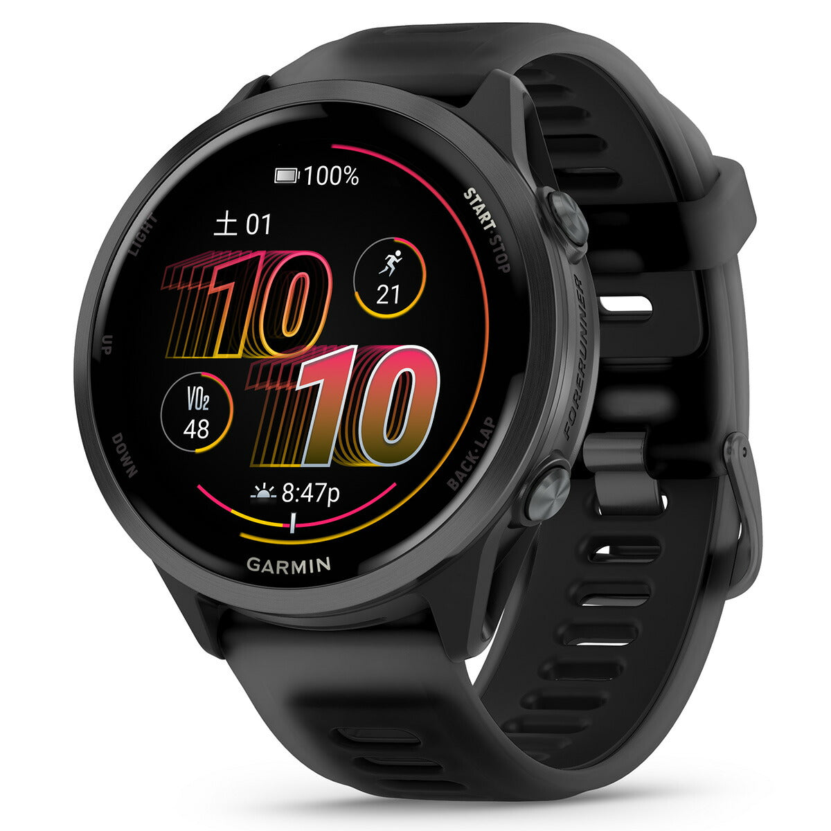 ガーミン GARMIN Forerunner 570 47mm フォアランナー 570 47mm GPS ランニング スマートウォッチ 010-02971-30 腕時計 メンズ レディース Black【2025 新作】