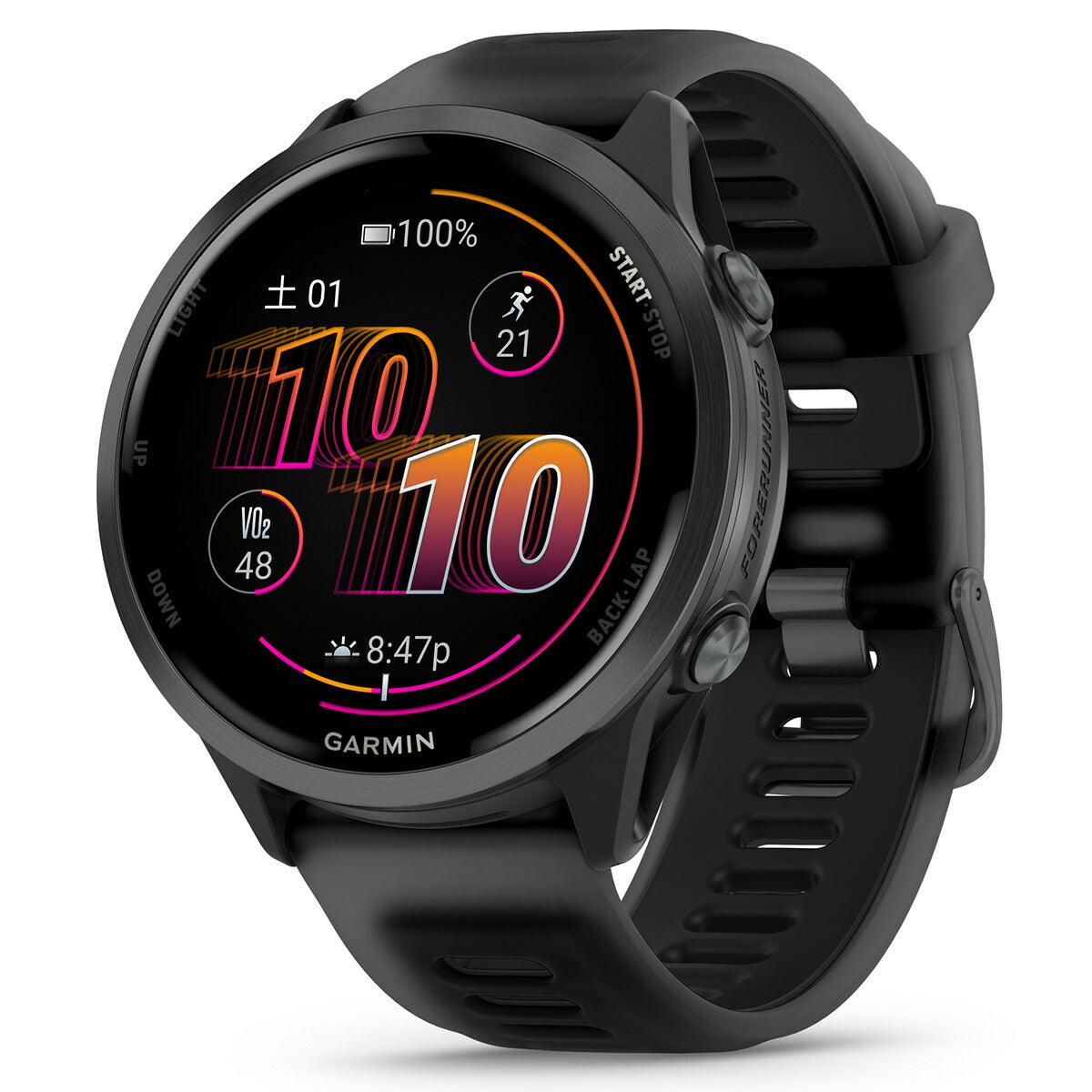ガーミン GARMIN Forerunner 570 47mm フォアランナー 570 47mm GPS ランニング スマートウォッチ 010-02971-30 腕時計 メンズ レディース Black【2025 新作】