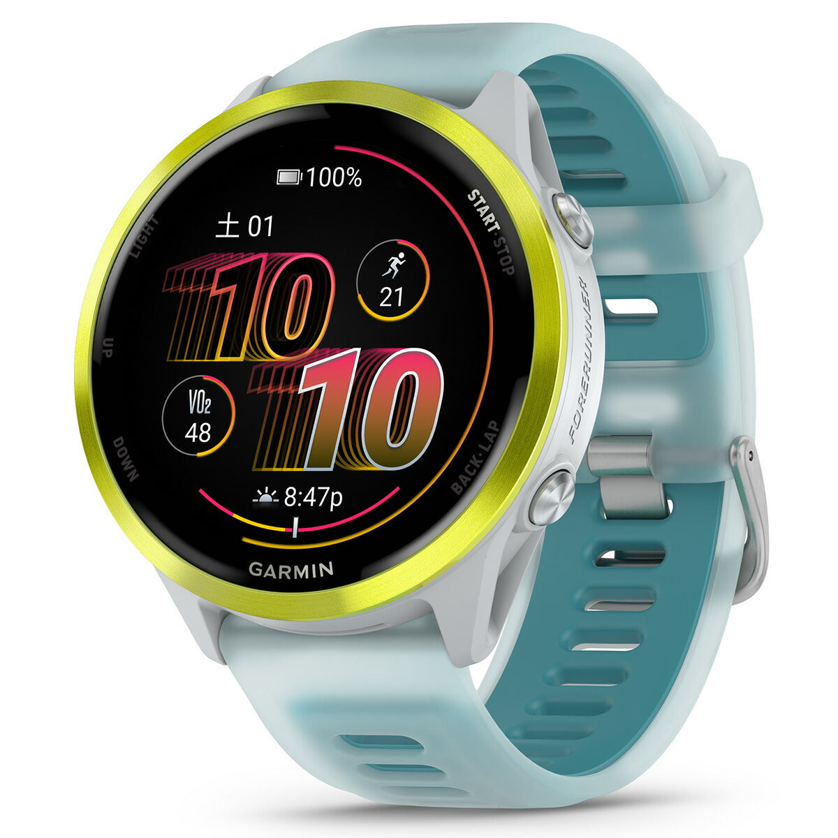 ガーミン GARMIN Forerunner 570 47mm フォアランナー 570 47mm GPS ランニング スマートウォッチ 010-02971-31 腕時計 メンズ レディース White/Amp Yellow【2025 新作】