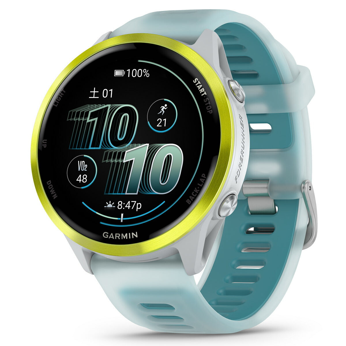 ガーミン GARMIN Forerunner 570 47mm フォアランナー 570 47mm GPS ランニング スマートウォッチ 010-02971-31 腕時計 メンズ レディース White/Amp Yellow【2025 新作】