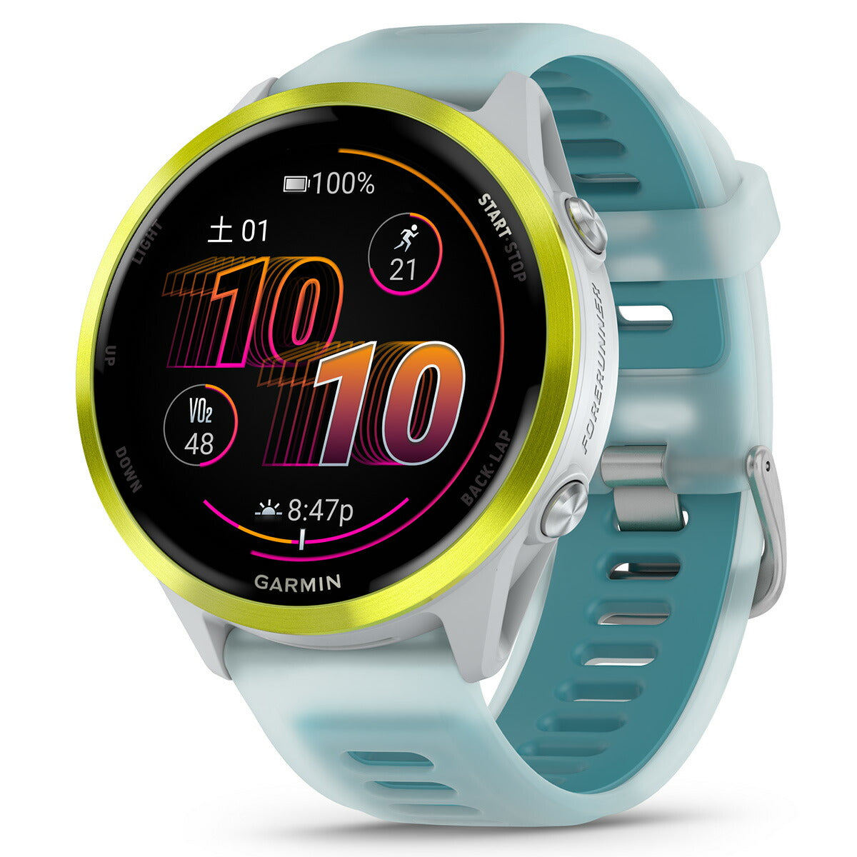 ガーミン GARMIN Forerunner 570 47mm フォアランナー 570 47mm GPS ランニング スマートウォッチ 010-02971-31 腕時計 メンズ レディース White/Amp Yellow【2025 新作】