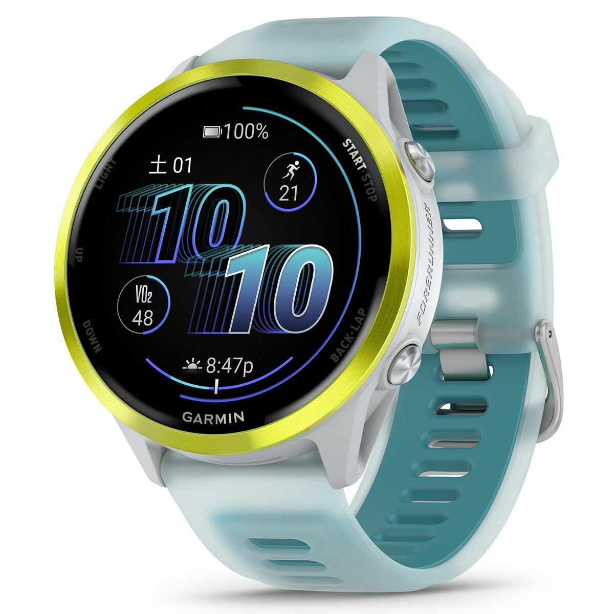 ガーミン GARMIN Forerunner 570 47mm フォアランナー 570 47mm GPS ランニング スマートウォッチ 010-02971-31 腕時計 メンズ レディース White/Amp Yellow【2025 新作】